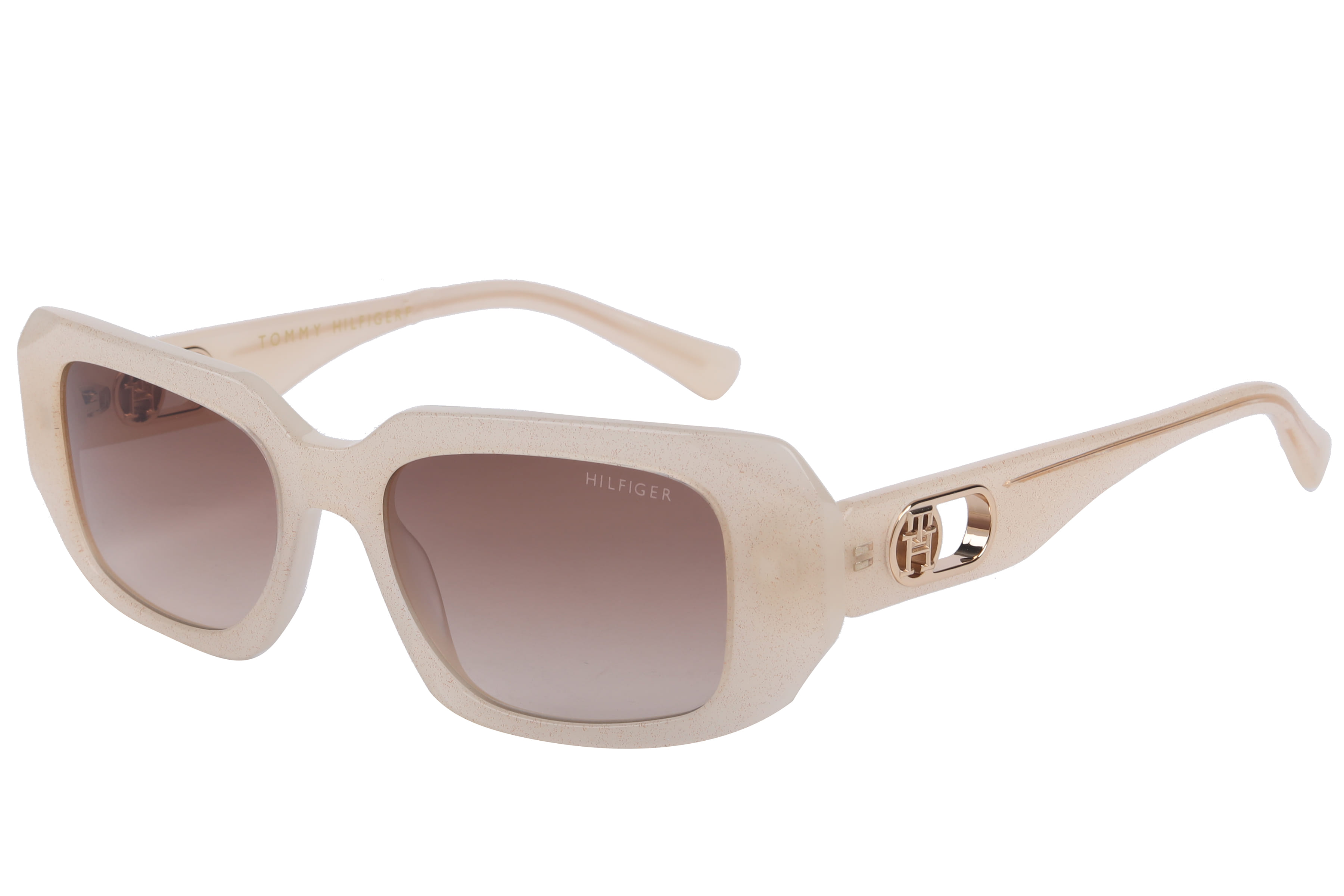 Tommy Hilfiger TH2662 Sunglass Beige Female Full Shell Sunglass — Beige frame — view 1