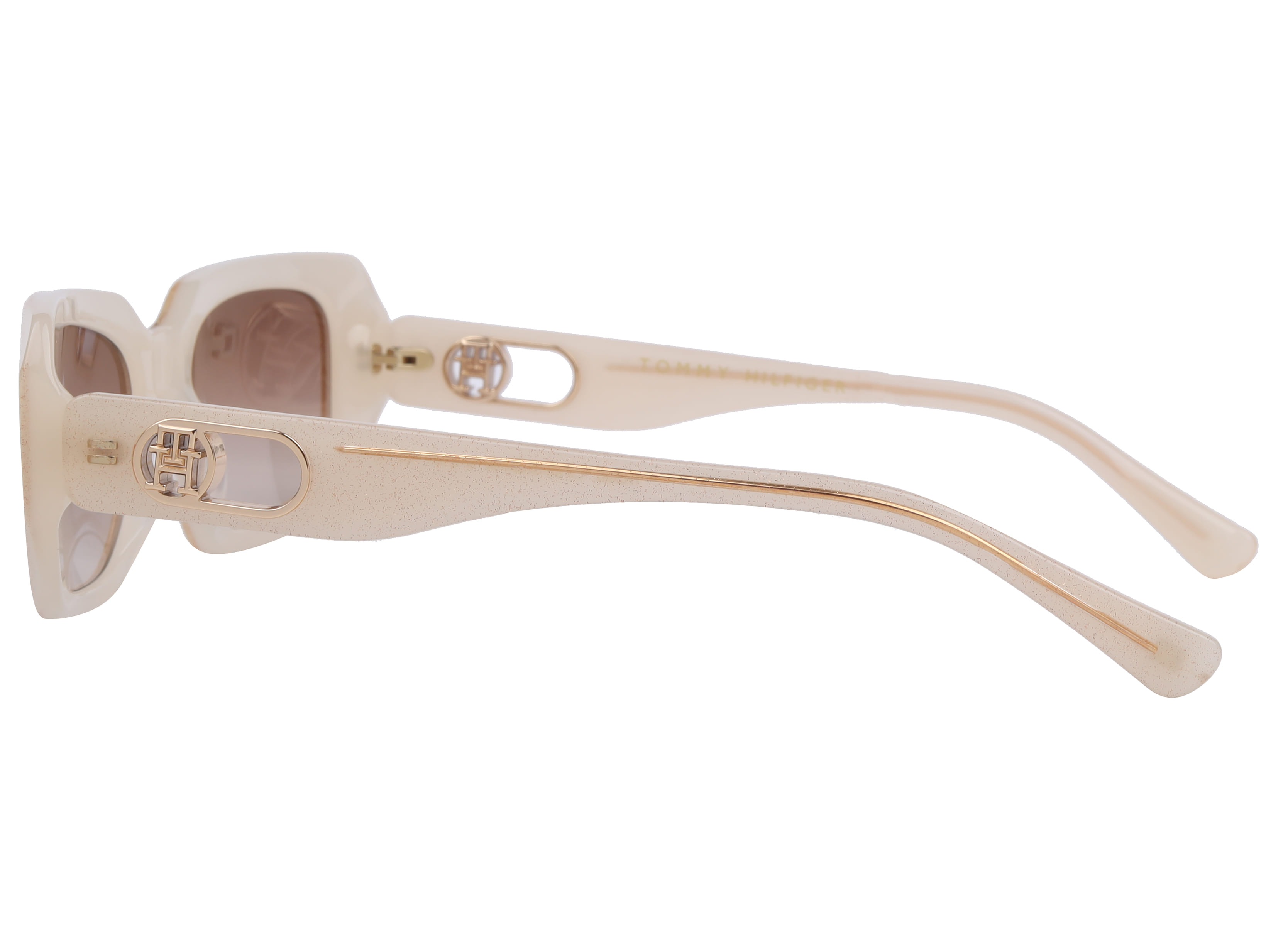 Tommy Hilfiger TH2662 Sunglass Beige Female Full Shell Sunglass — Beige frame — view 3