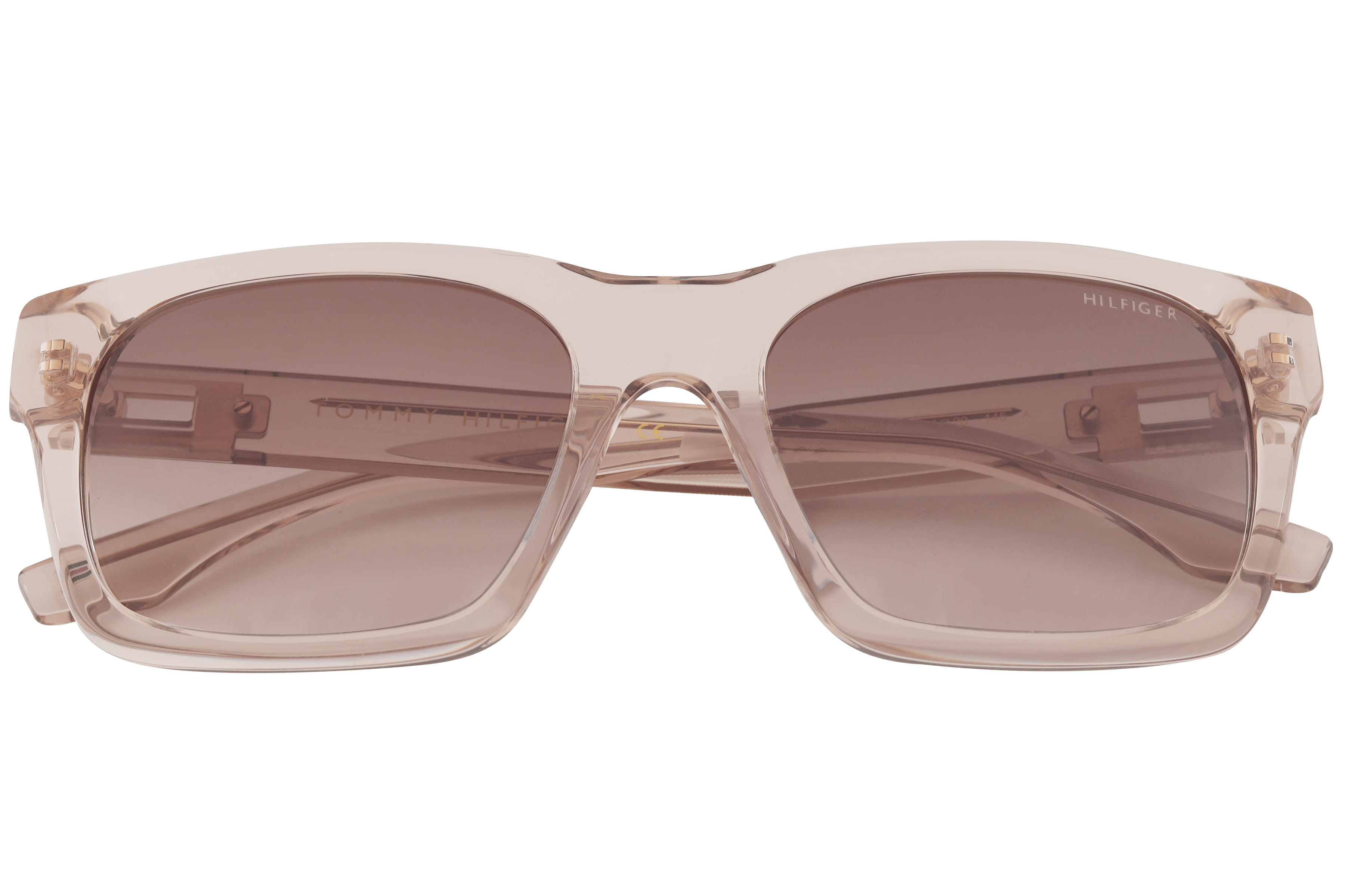 Tommy Hilfiger TH2655 Sunglass Transparent Brown Unisex Full Sunglass — Transparent Brown frame — view 4