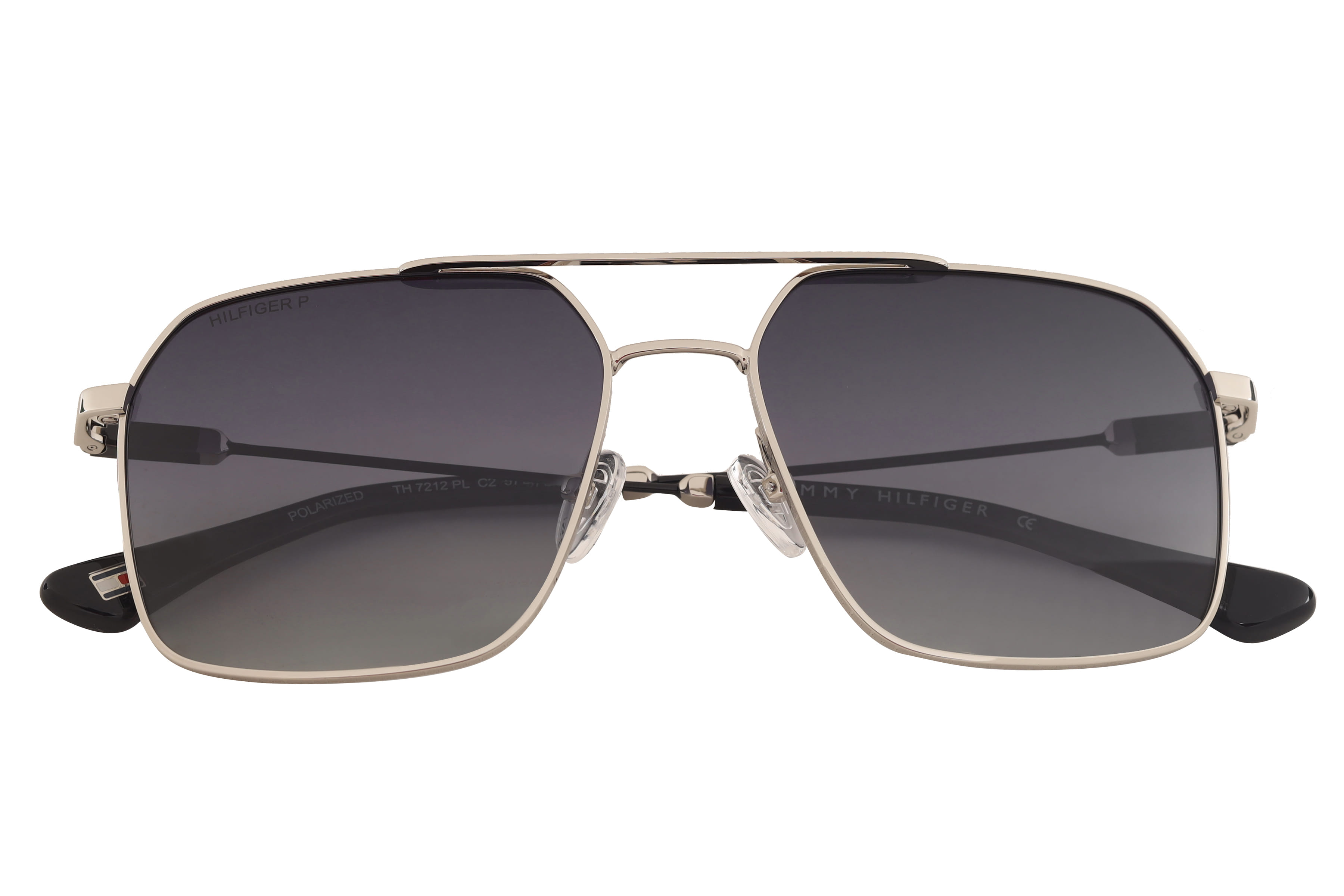 Tommy Hilfiger TH7212PL Sunglass Silver Male Full Metal Sunglass — Silver frame — view 4