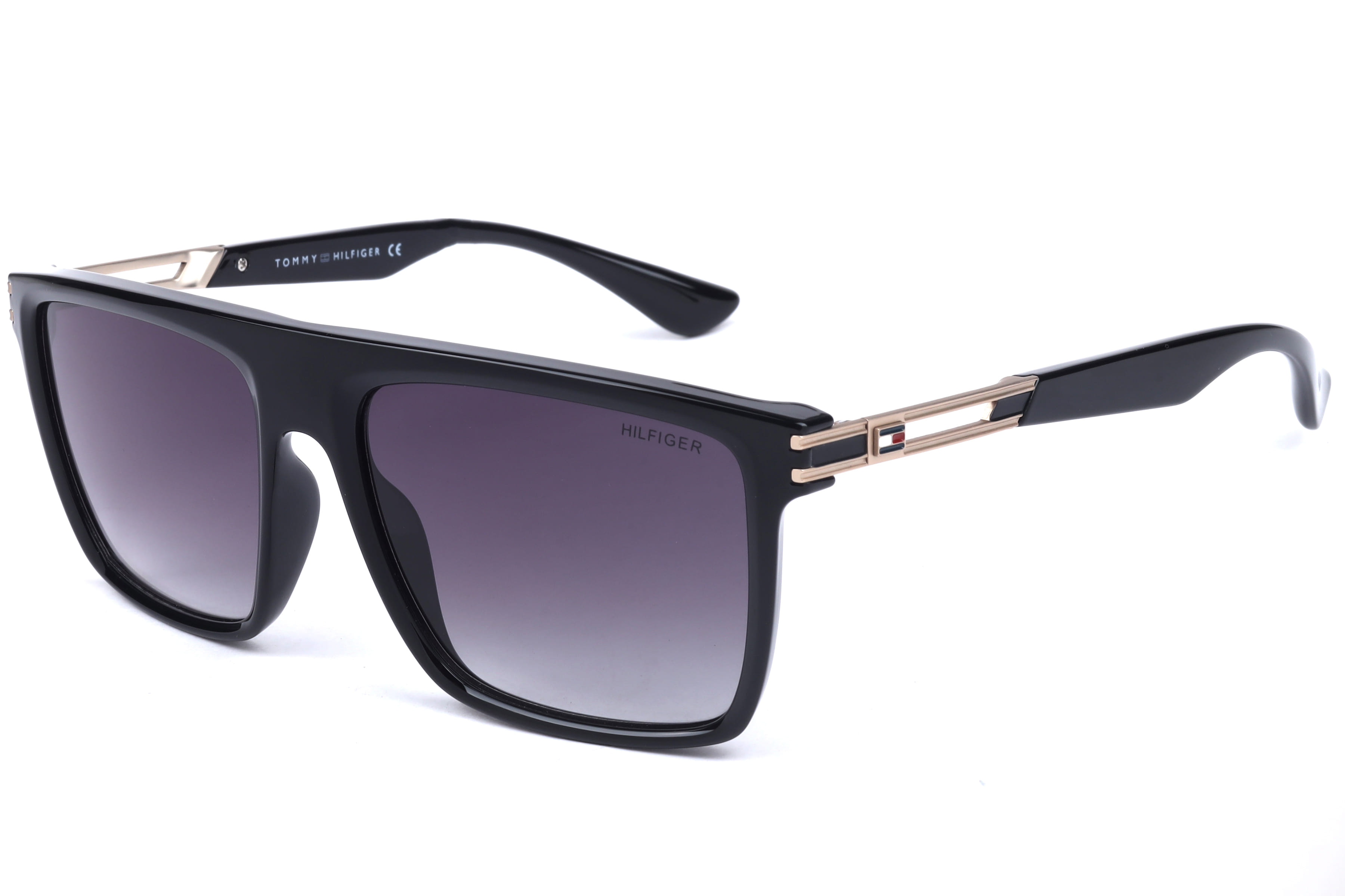 Tommy Hilfiger TH1564 Sunglass Black Male Full Metal Sunglass — Black frame — view 1