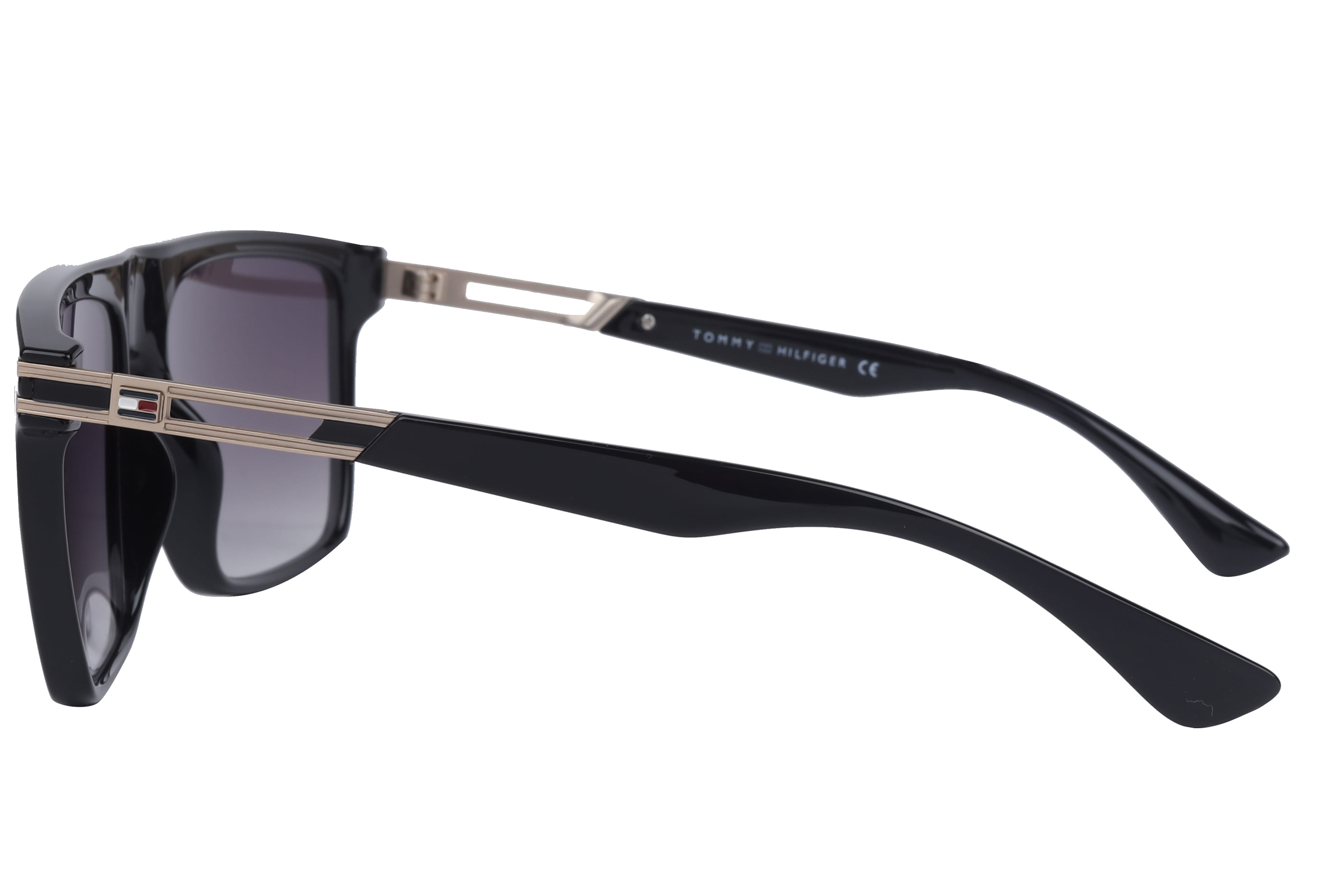 Tommy Hilfiger TH1564 Sunglass Black Male Full Metal Sunglass — Black frame — view 3