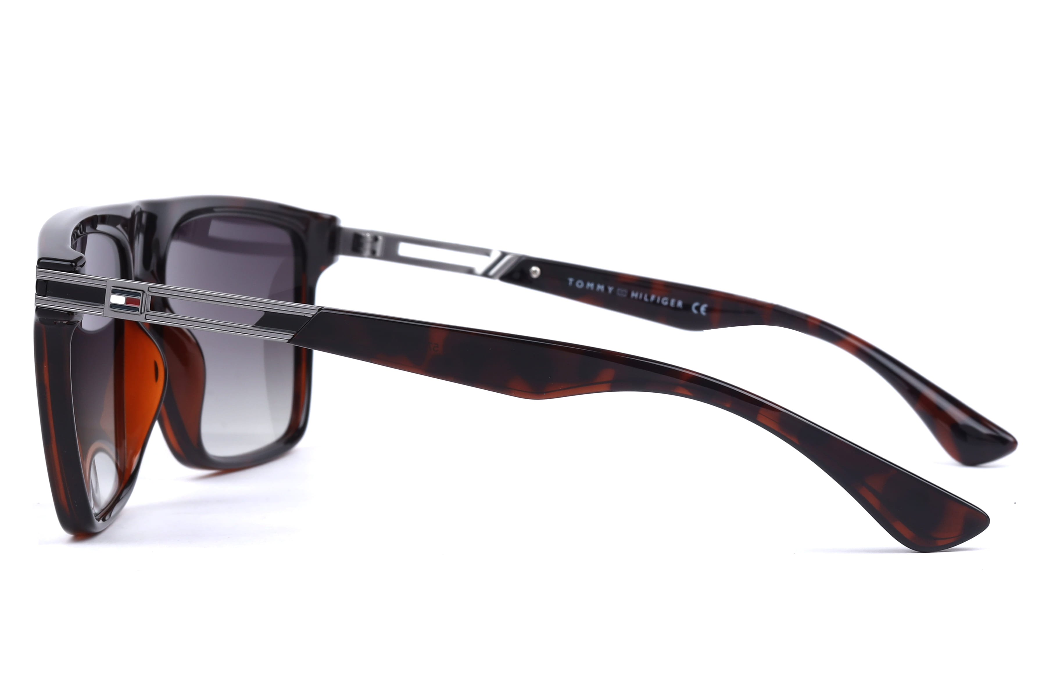 Tommy Hilfiger TH1564 Sunglass Havana Male Full Metal Sunglass — Havana frame — view 3