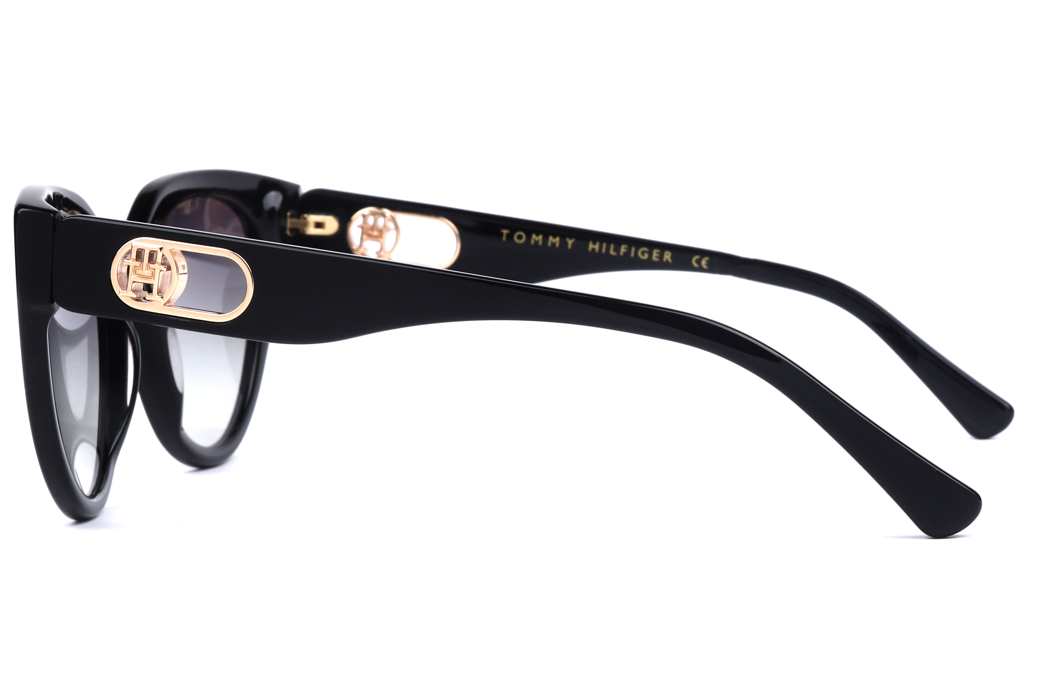 Tommy Hilfiger TH2663 Sunglass Black Female Full Shell Sunglass — Black frame — view 3