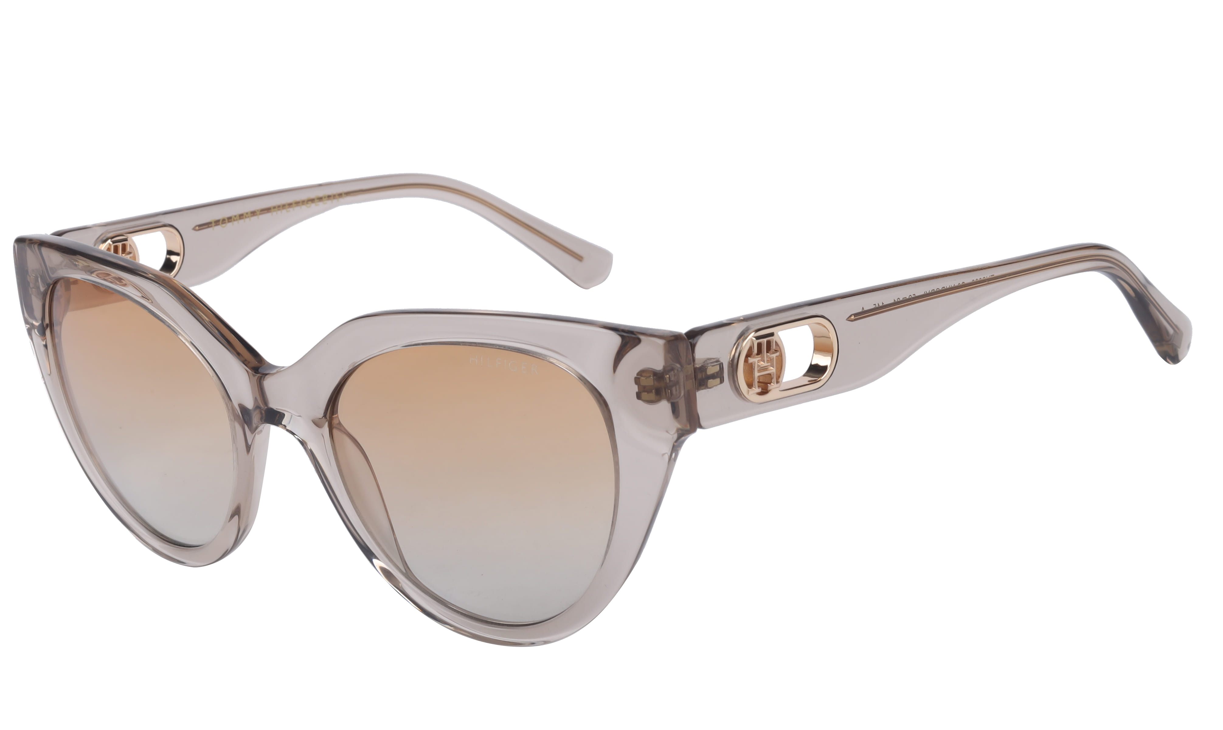 Tommy Hilfiger TH2663 Sunglass Transparent Brown Female Full Sunglass — Transparent Brown frame — view 1