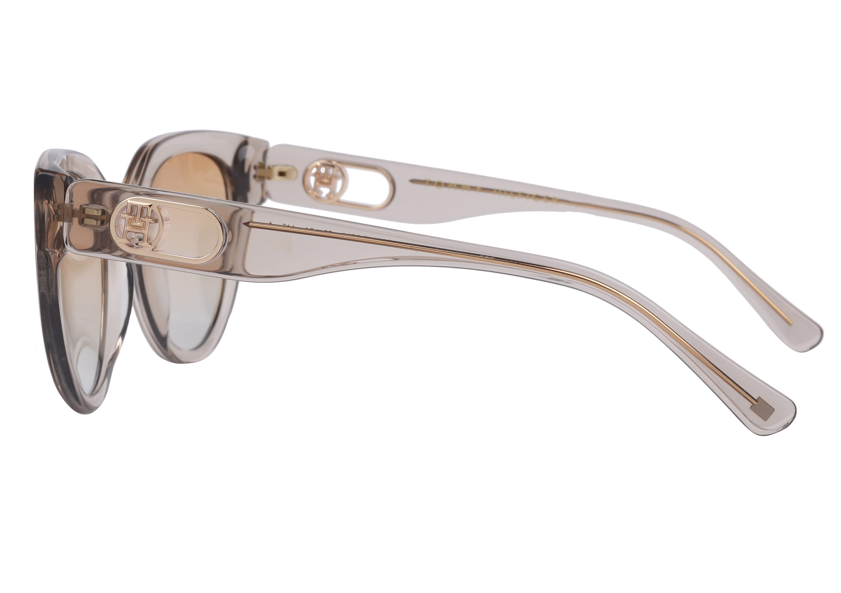 Tommy Hilfiger TH2663 Sunglass Transparent Brown Female Full Sunglass — Transparent Brown frame — view 3