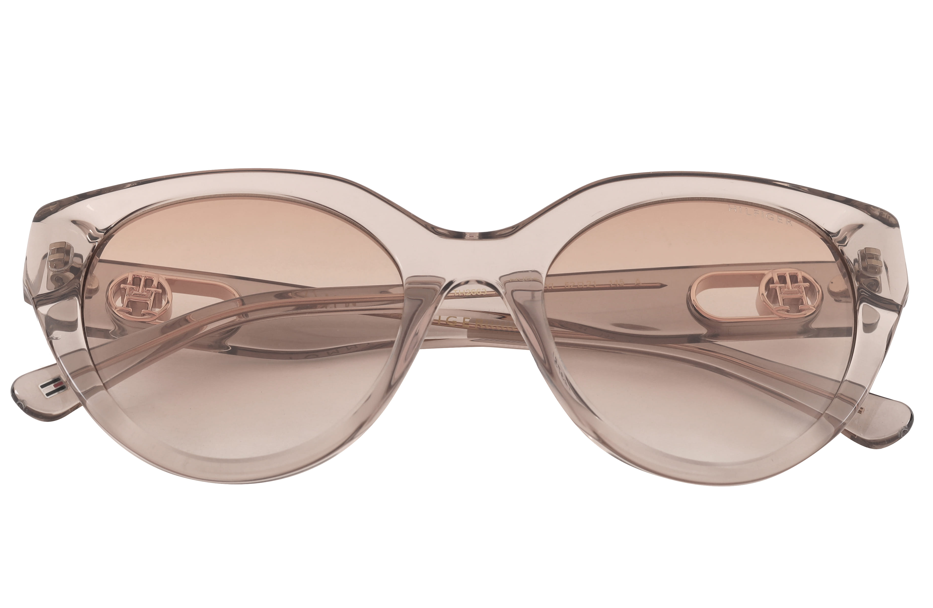Tommy Hilfiger TH2663 Sunglass Transparent Brown Female Full Sunglass — Transparent Brown frame — view 4