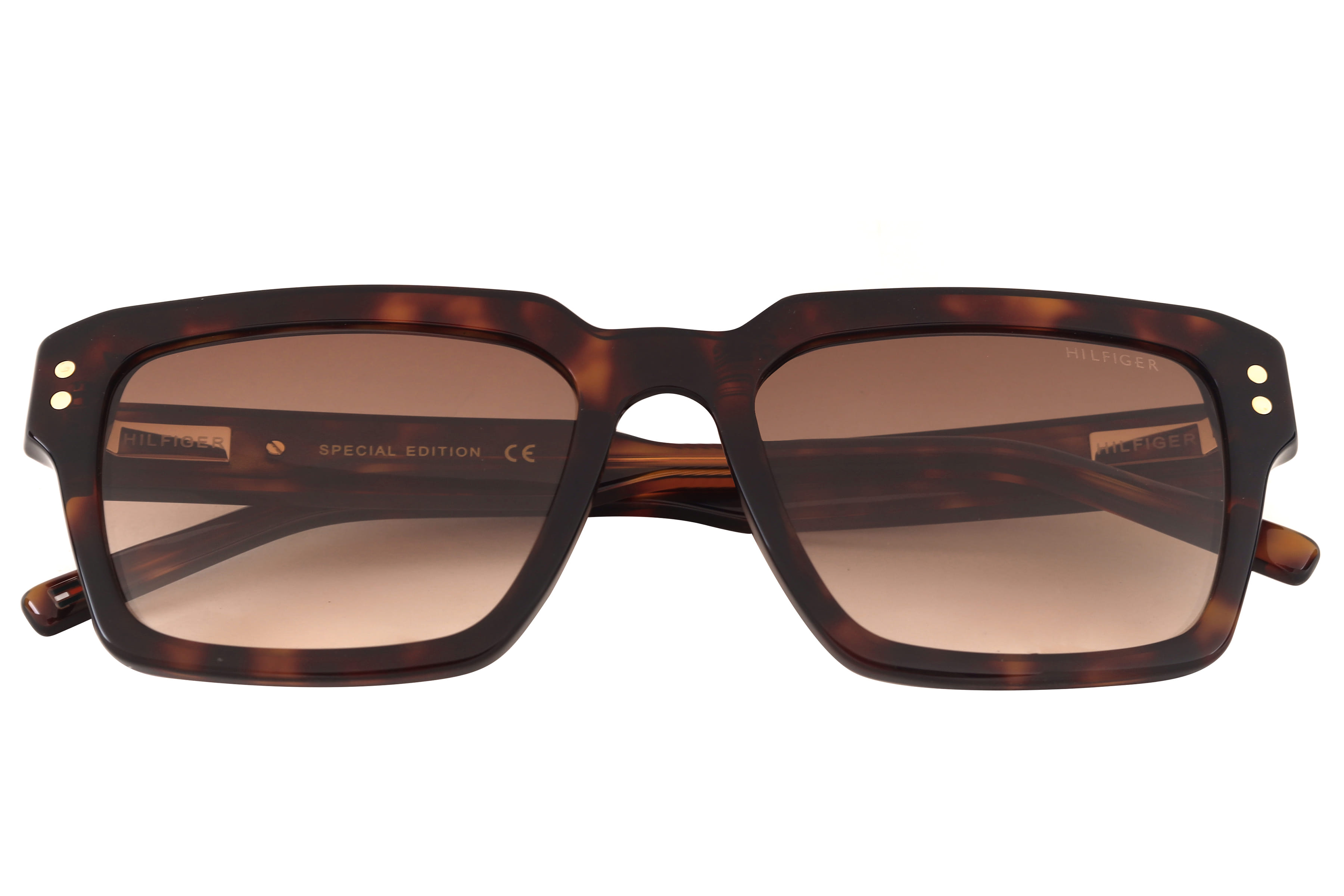 Tommy Hilfiger TH8008 Sunglass Havana Unisex Full Shell Sunglass — Havana frame — view 4