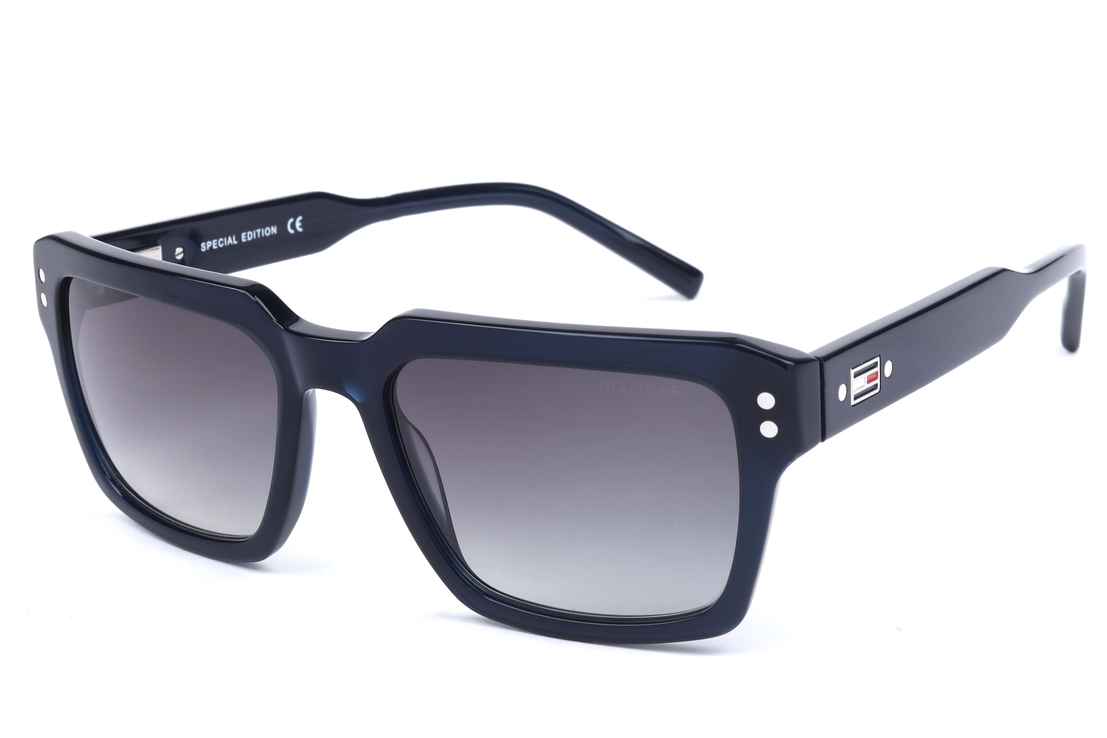 Tommy Hilfiger TH8008 Sunglass Blue Unisex Full Shell Sunglass — Blue frame — view 1