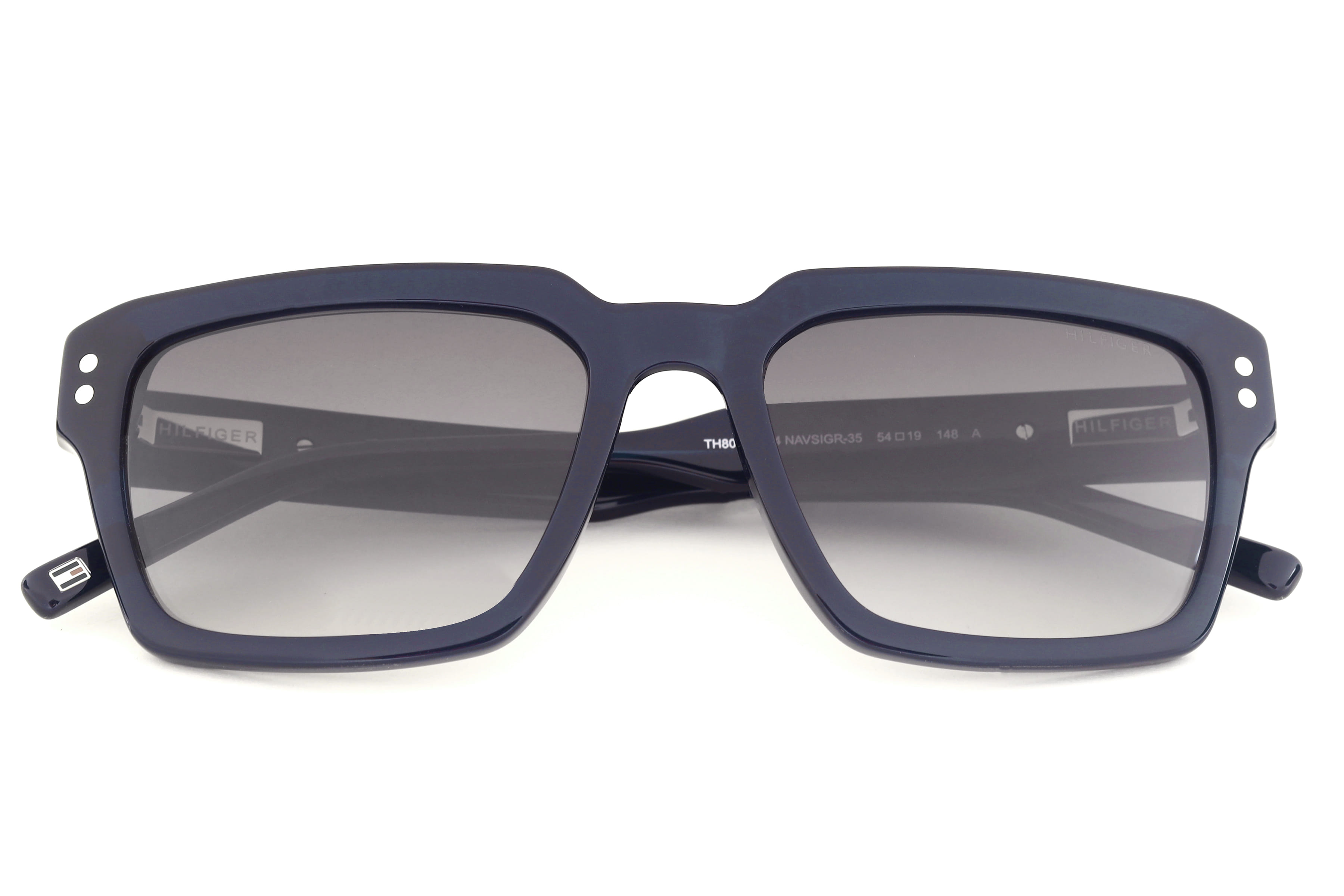 Tommy Hilfiger TH8008 Sunglass Blue Unisex Full Shell Sunglass — Blue frame — view 4