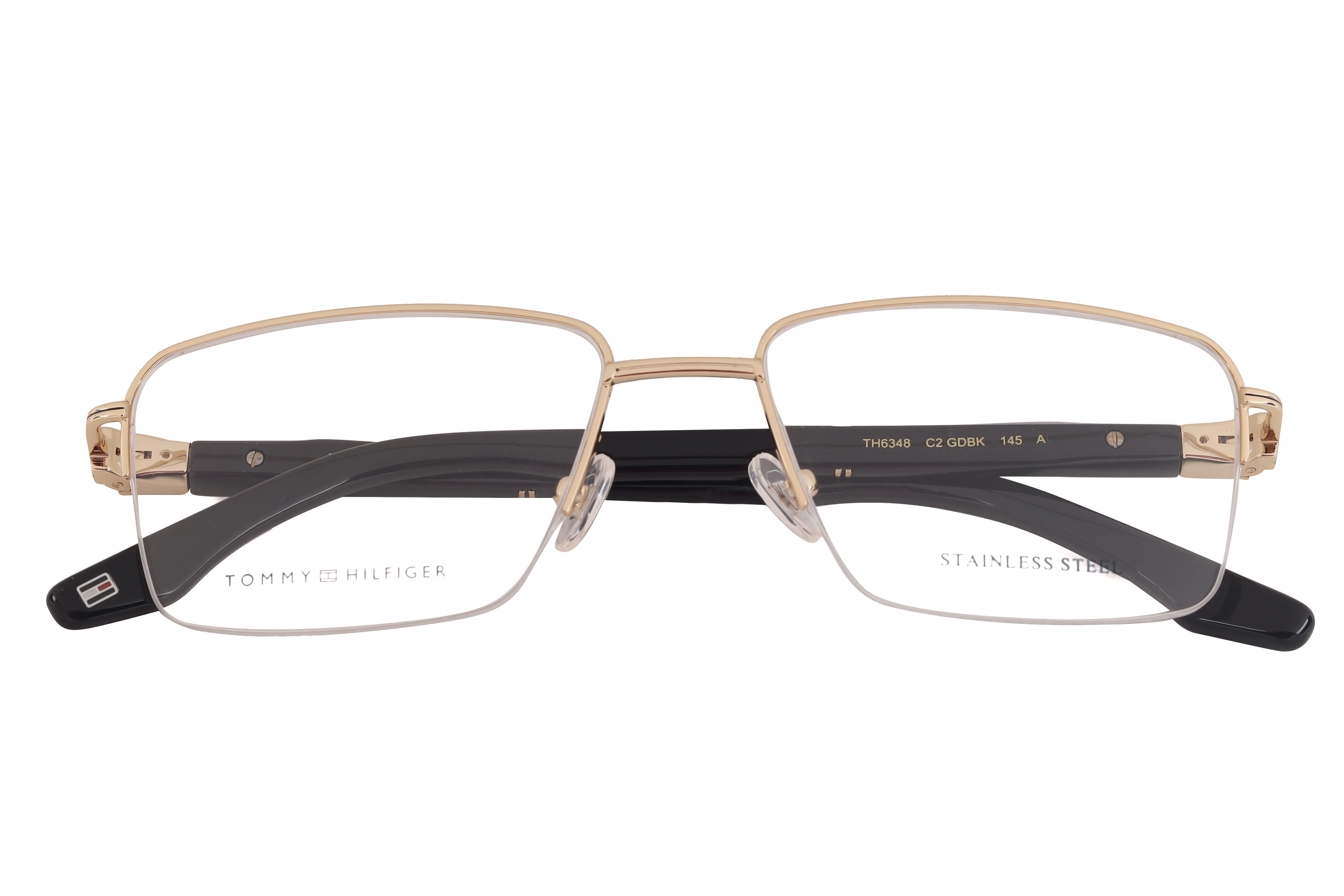 Tommy Hilfiger TH6348 Frame Gold Male Supra Shell Frame — Gold frame — view 4