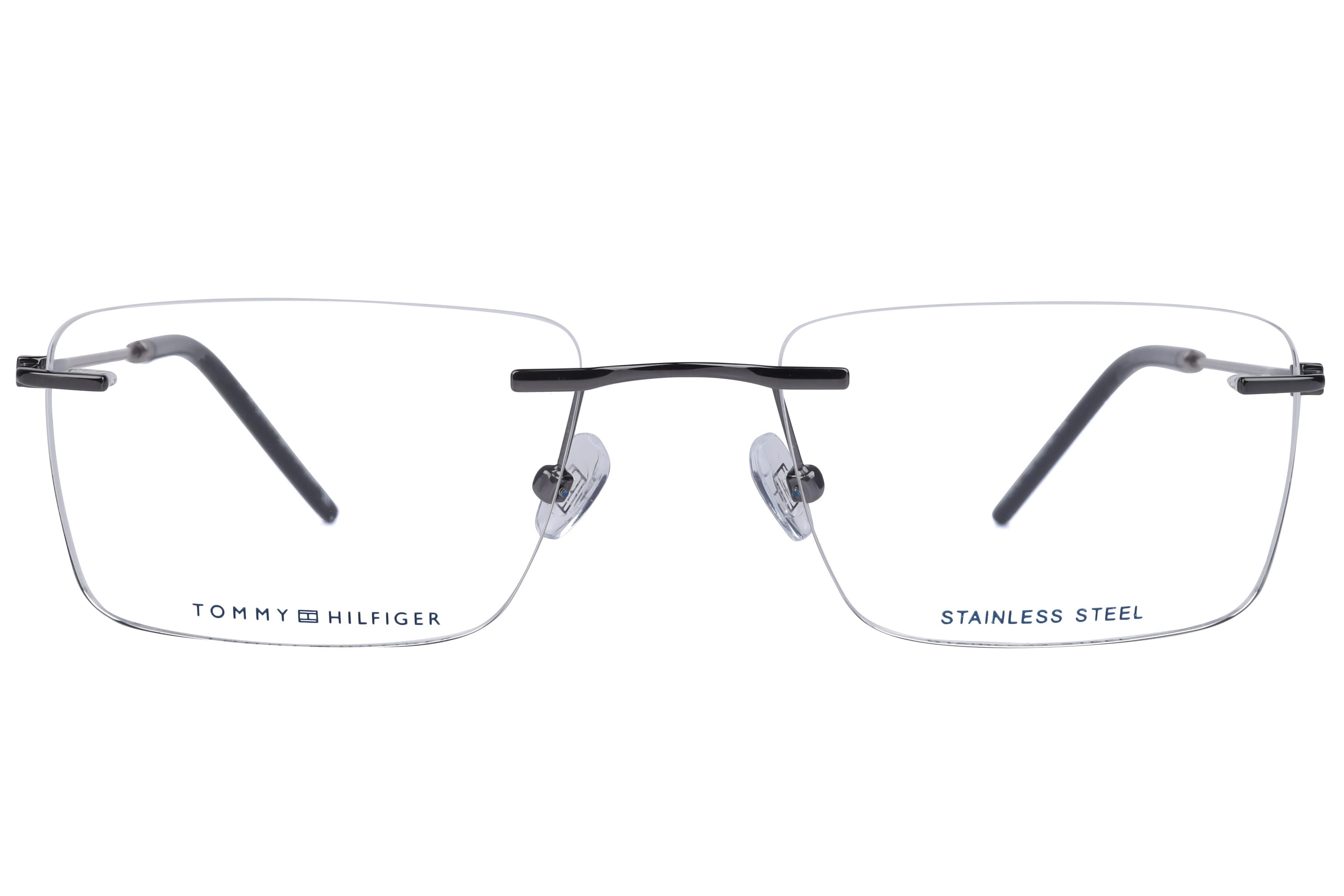 Tommy Hilfiger TH5410 Frame Gun Metal Unisex RimLess Stainle — Gun Metal frame