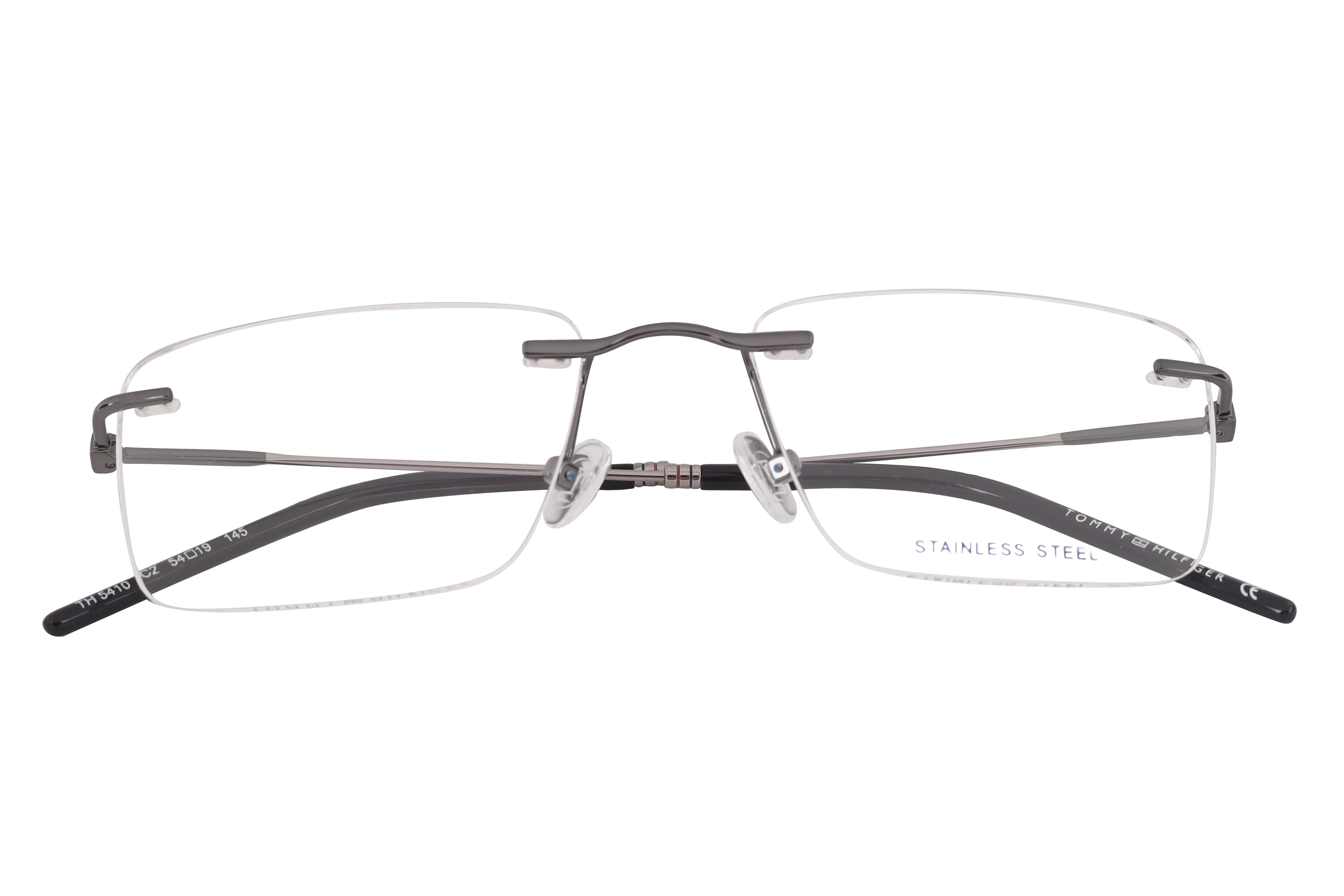 Tommy Hilfiger TH5410 Frame Gun Metal Unisex RimLess Stainle Frame — Gun Metal frame — view 4