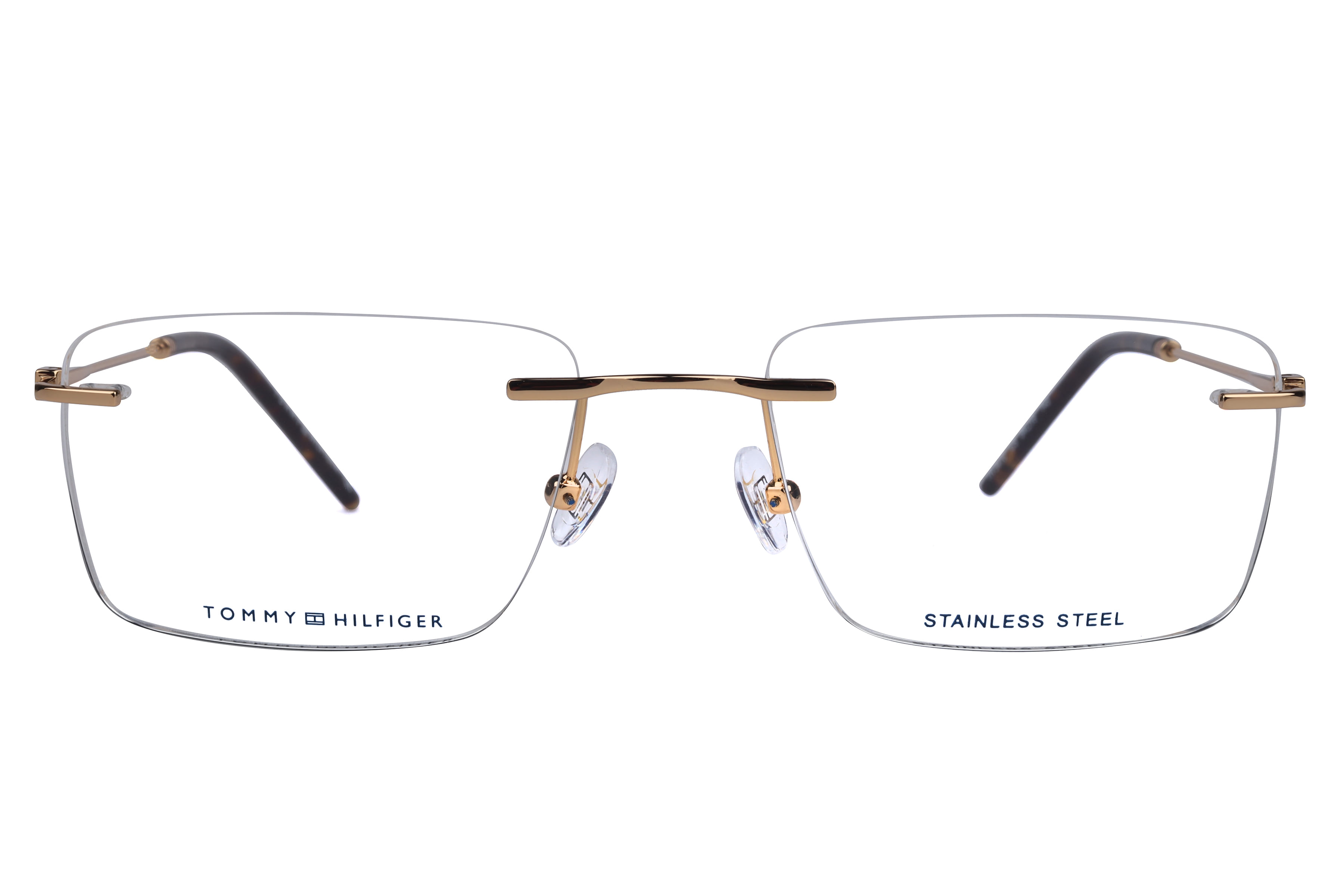 Tommy Hilfiger TH5410 Frame Gold Unisex RimLess Stainless St — Gold frame