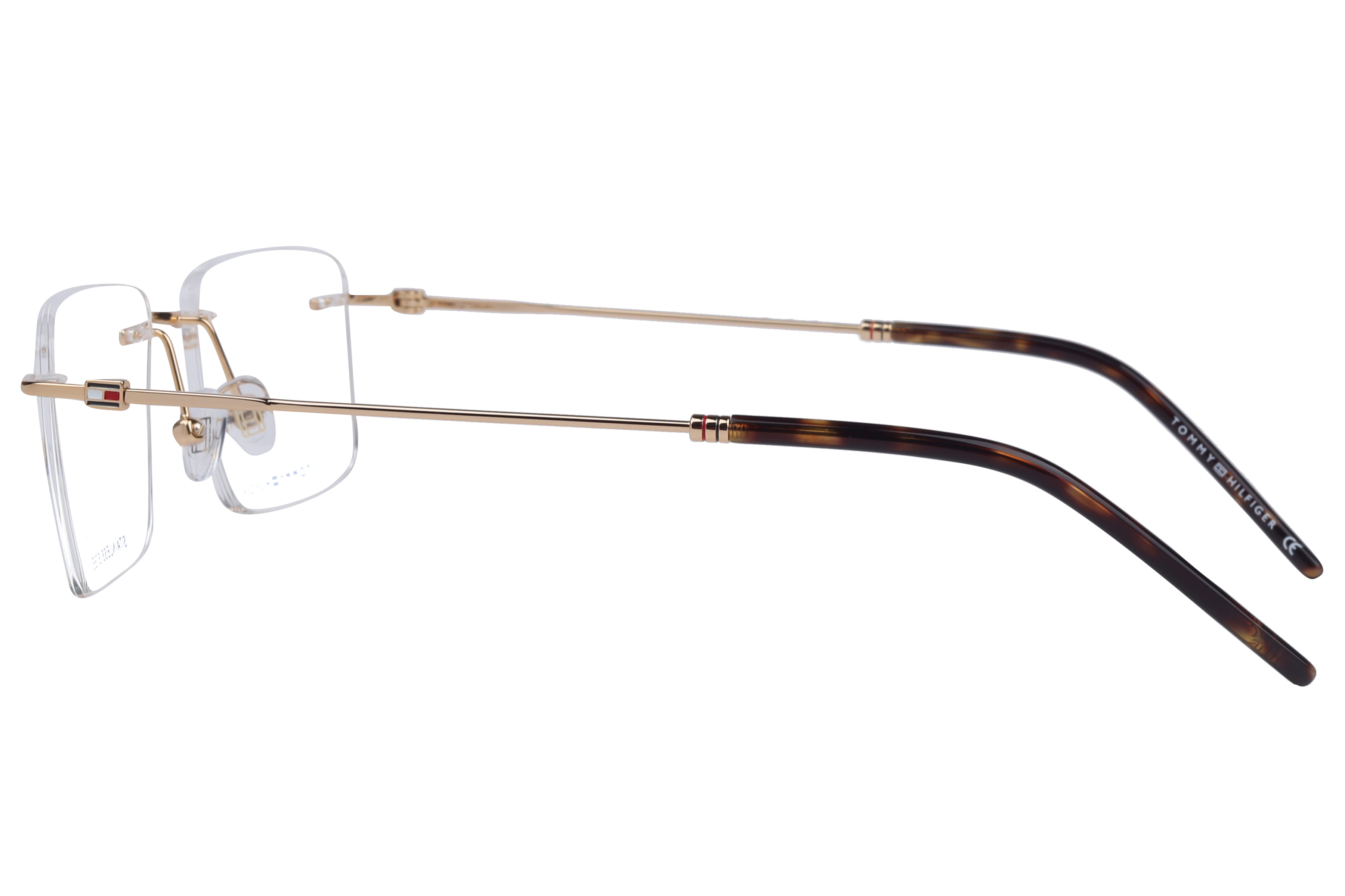 Tommy Hilfiger TH5410 Frame Gold Unisex RimLess Stainless St Frame — Gold frame — view 3