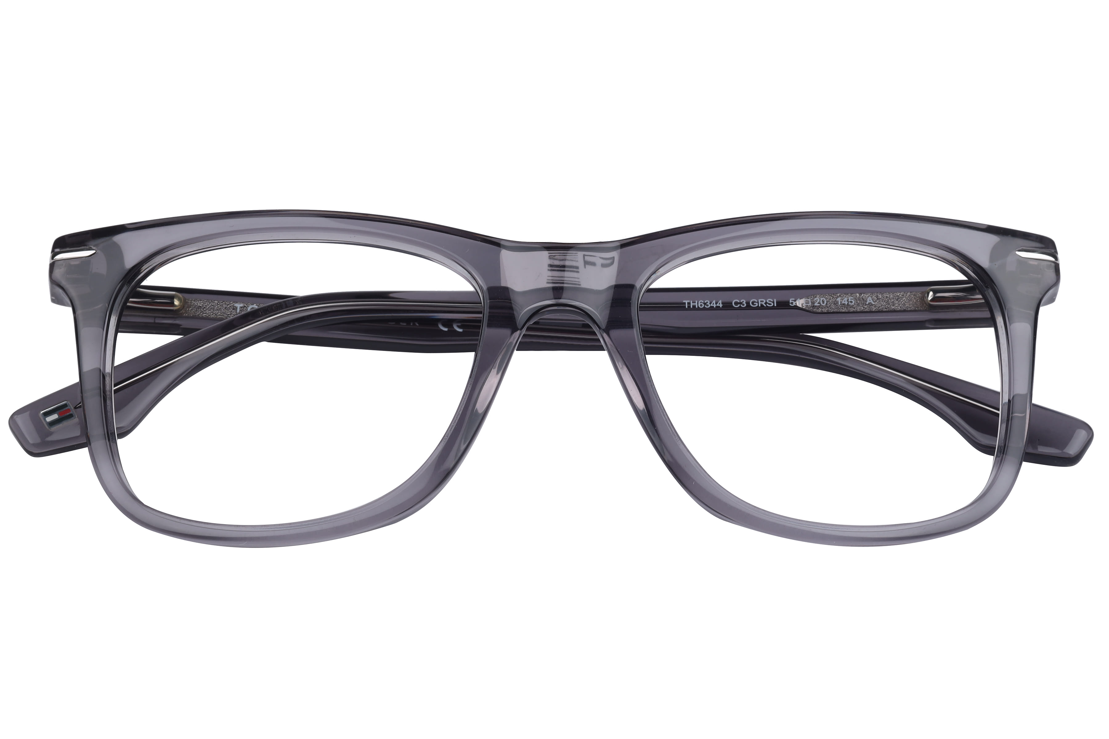 Tommy Hilfiger TH6344 Frame Transparent Grey Male Full Shell Frame — Transparent Grey frame — view 4