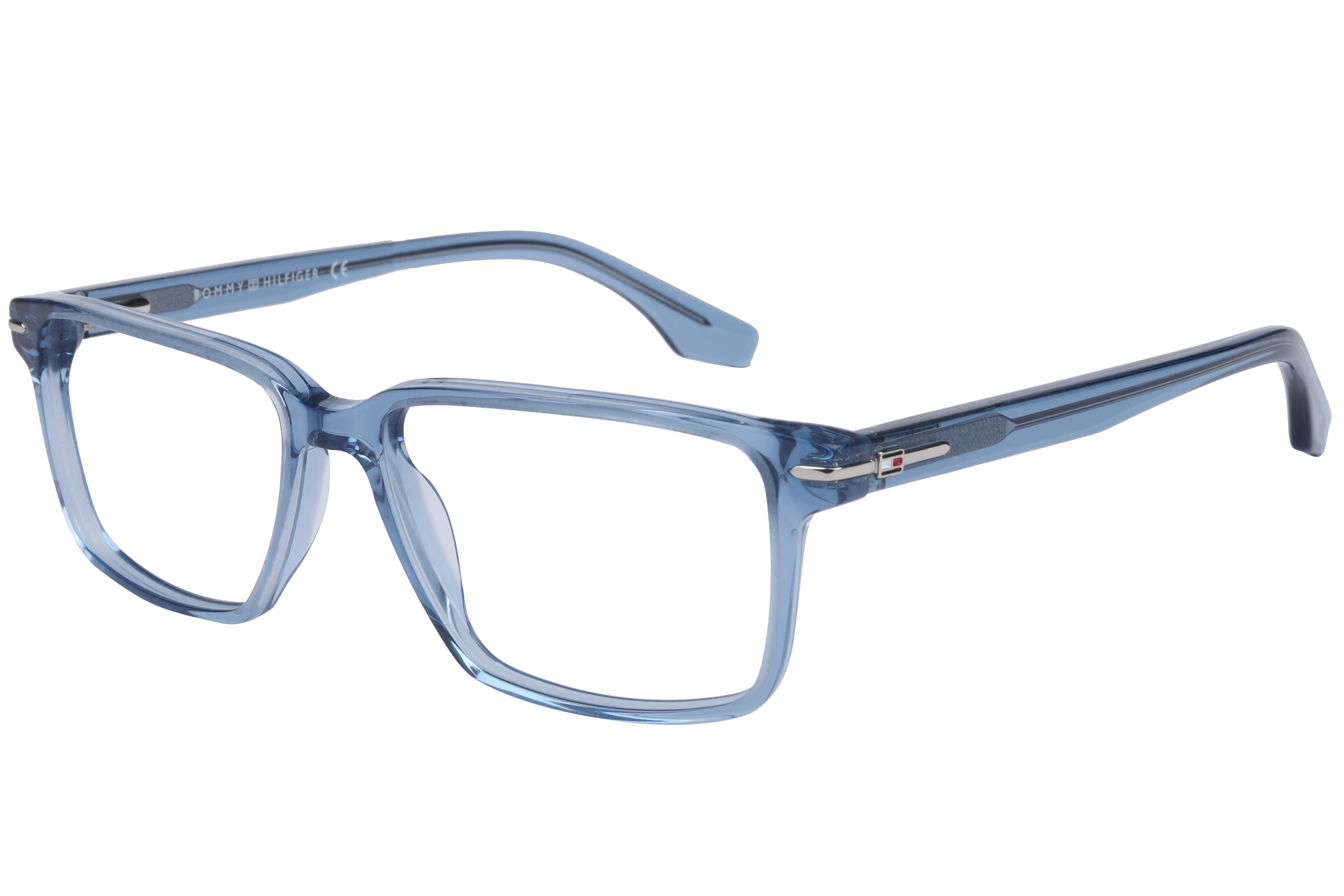 Tommy Hilfiger TH6363 Frame Transparent Blue Unisex Full She Frame — Transparent Blue frame — view 1
