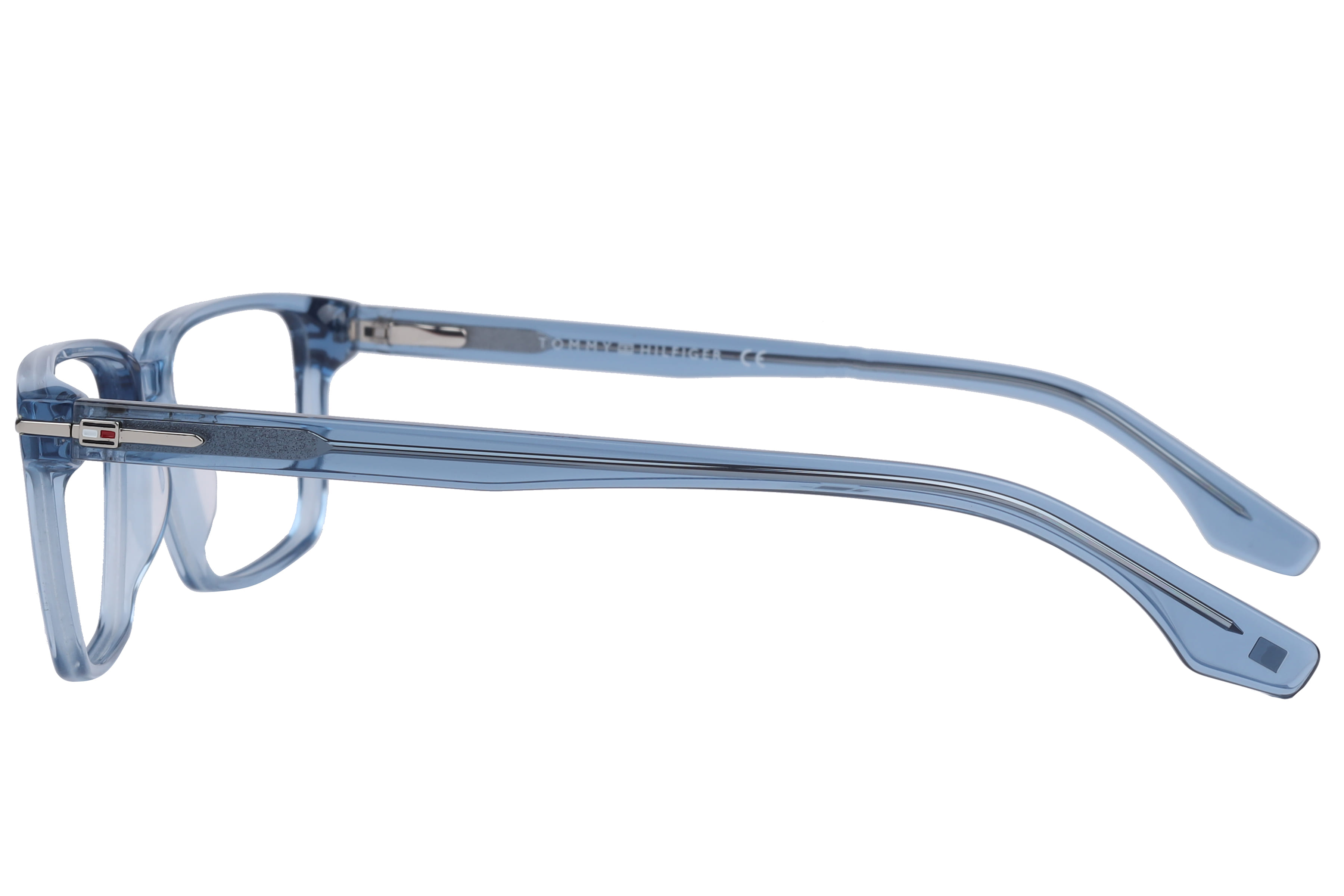 Tommy Hilfiger TH6363 Frame Transparent Blue Unisex Full She Frame — Transparent Blue frame — view 3