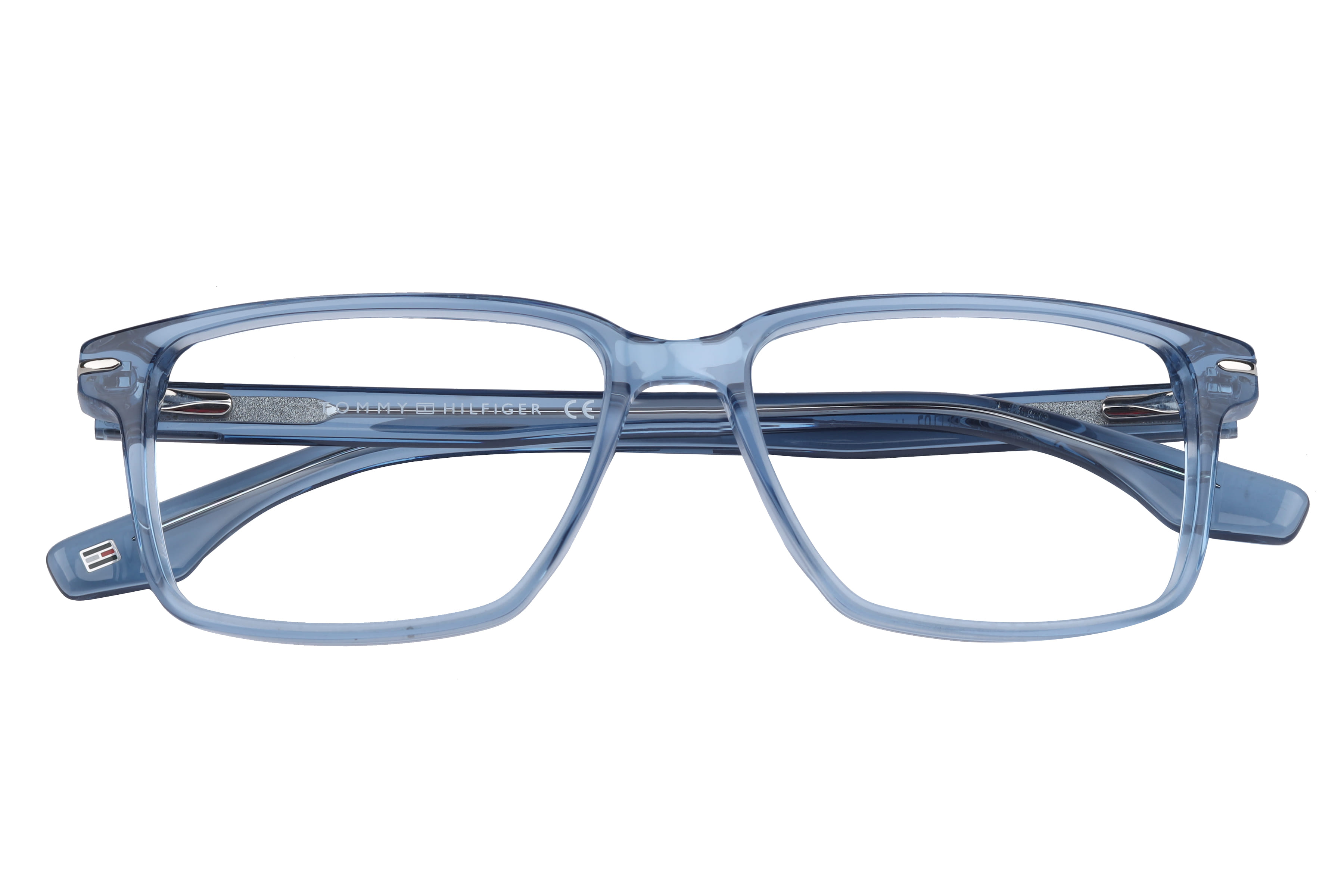 Tommy Hilfiger TH6363 Frame Transparent Blue Unisex Full She Frame — Transparent Blue frame — view 4