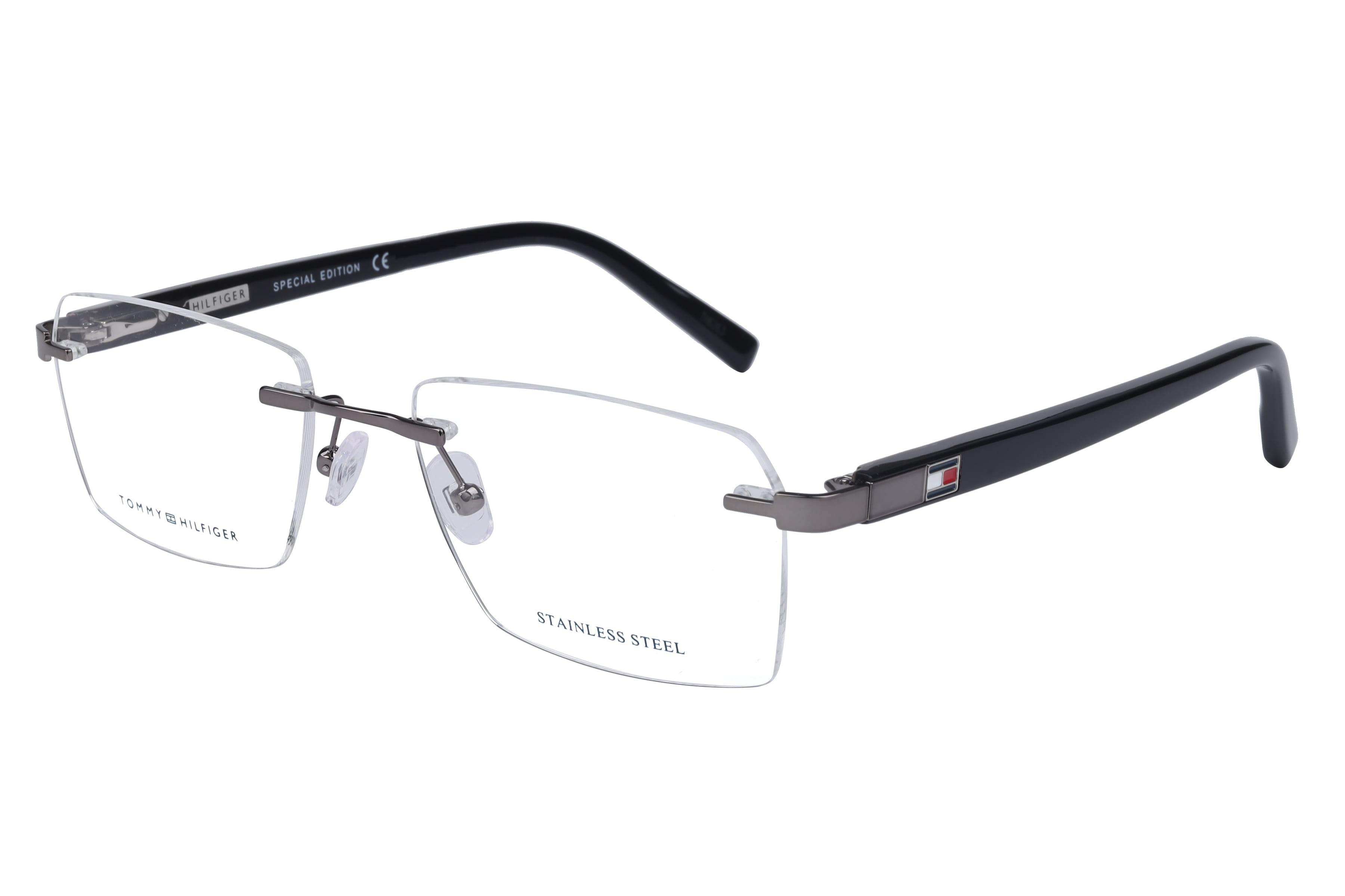 Tommy Hilfiger TH6352 Frame Gun Metal Unisex RimLess Shell Frame — Gun Metal frame — view 1
