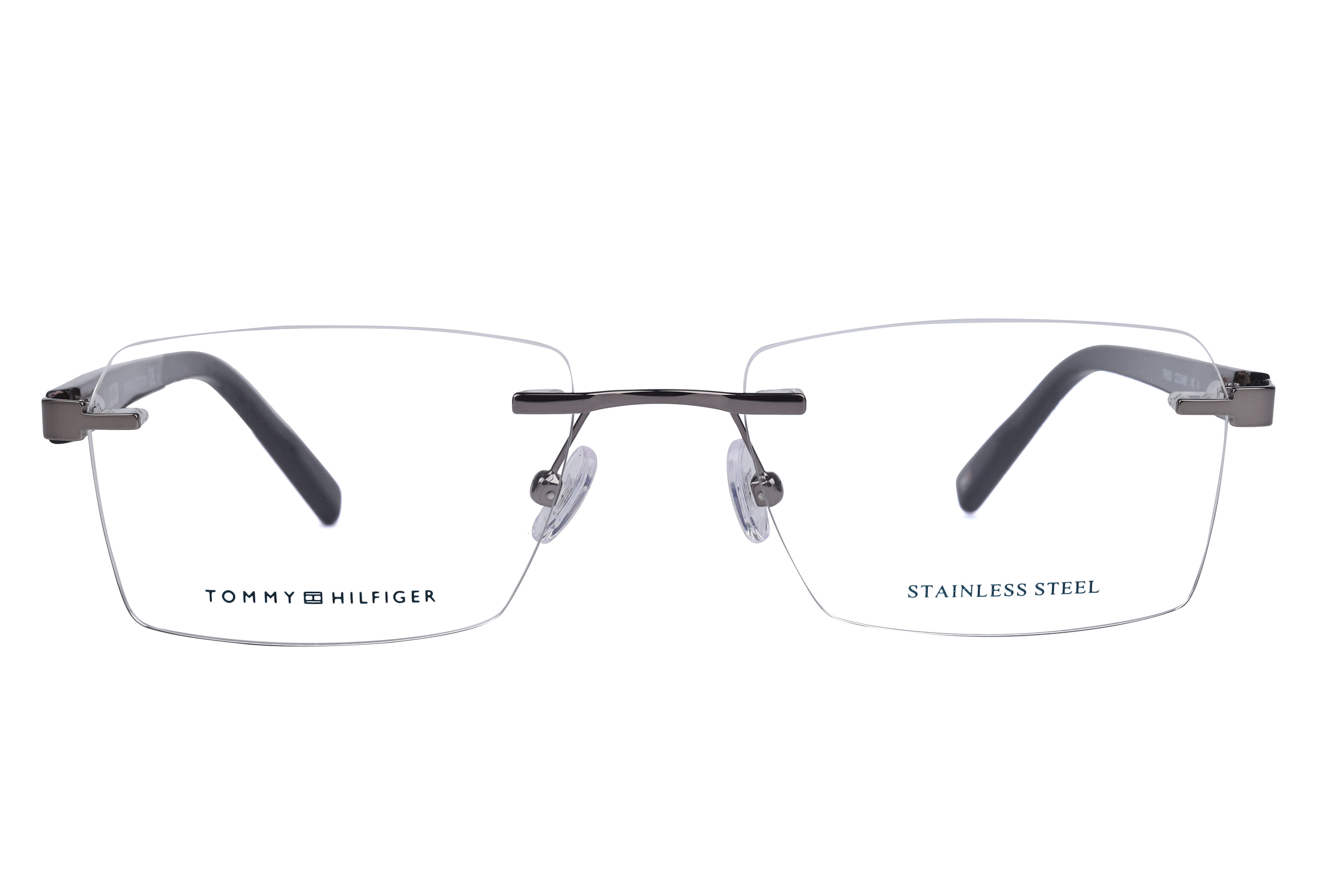 Tommy Hilfiger TH6352 Frame Gun Metal Unisex RimLess Shell — Gun Metal frame