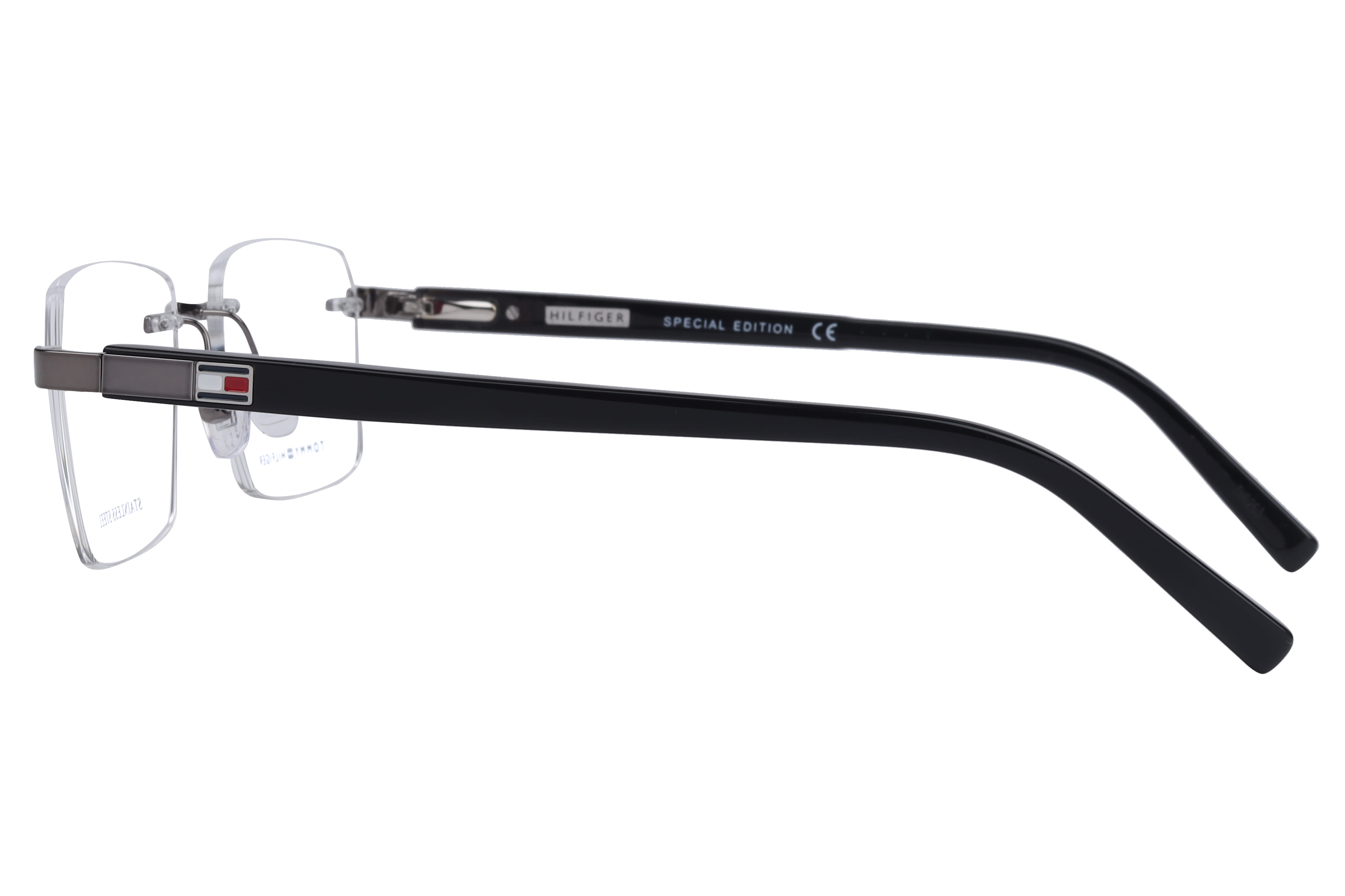Tommy Hilfiger TH6352 Frame Gun Metal Unisex RimLess Shell Frame — Gun Metal frame — view 3