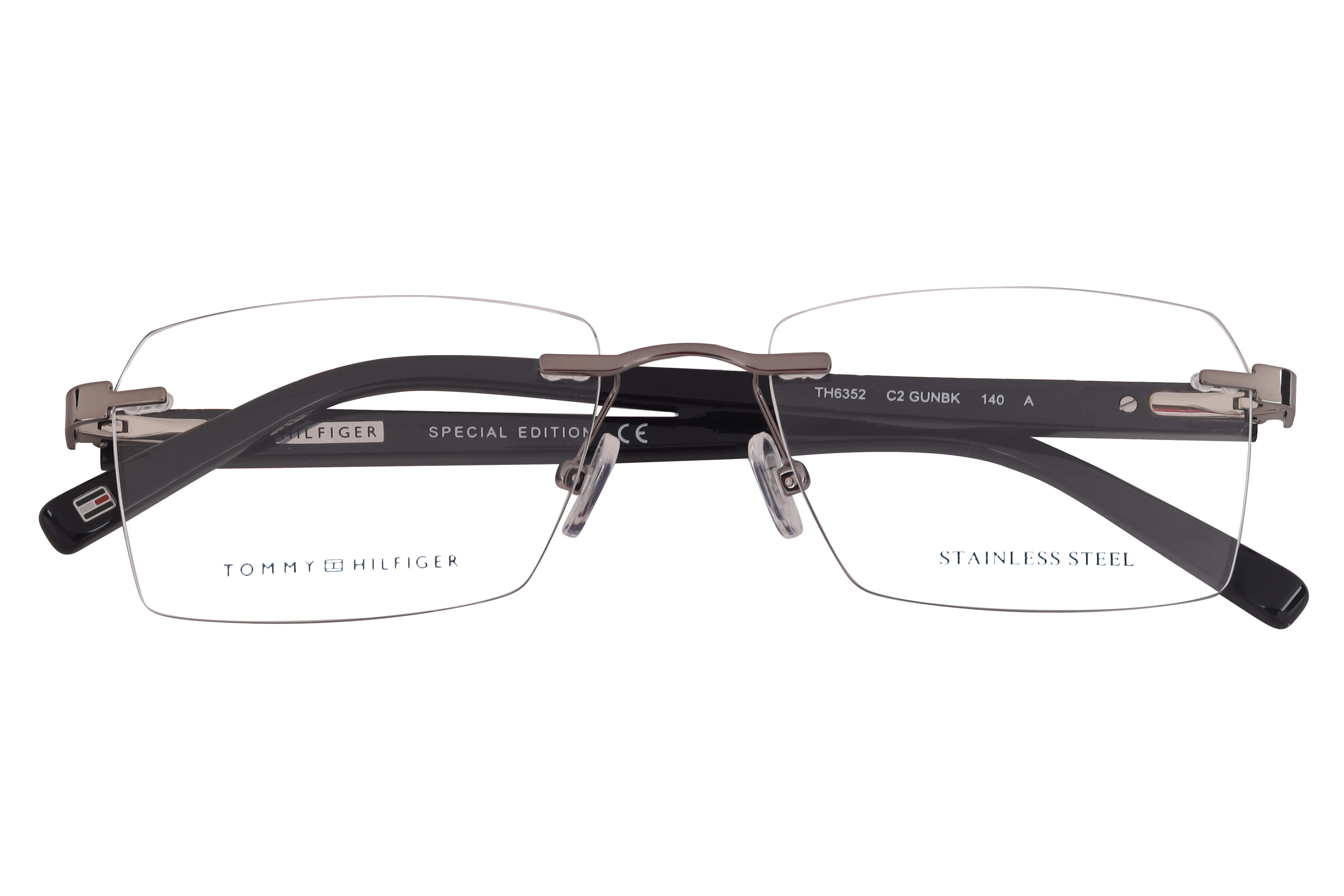 Tommy Hilfiger TH6352 Frame Gun Metal Unisex RimLess Shell Frame — Gun Metal frame — view 4