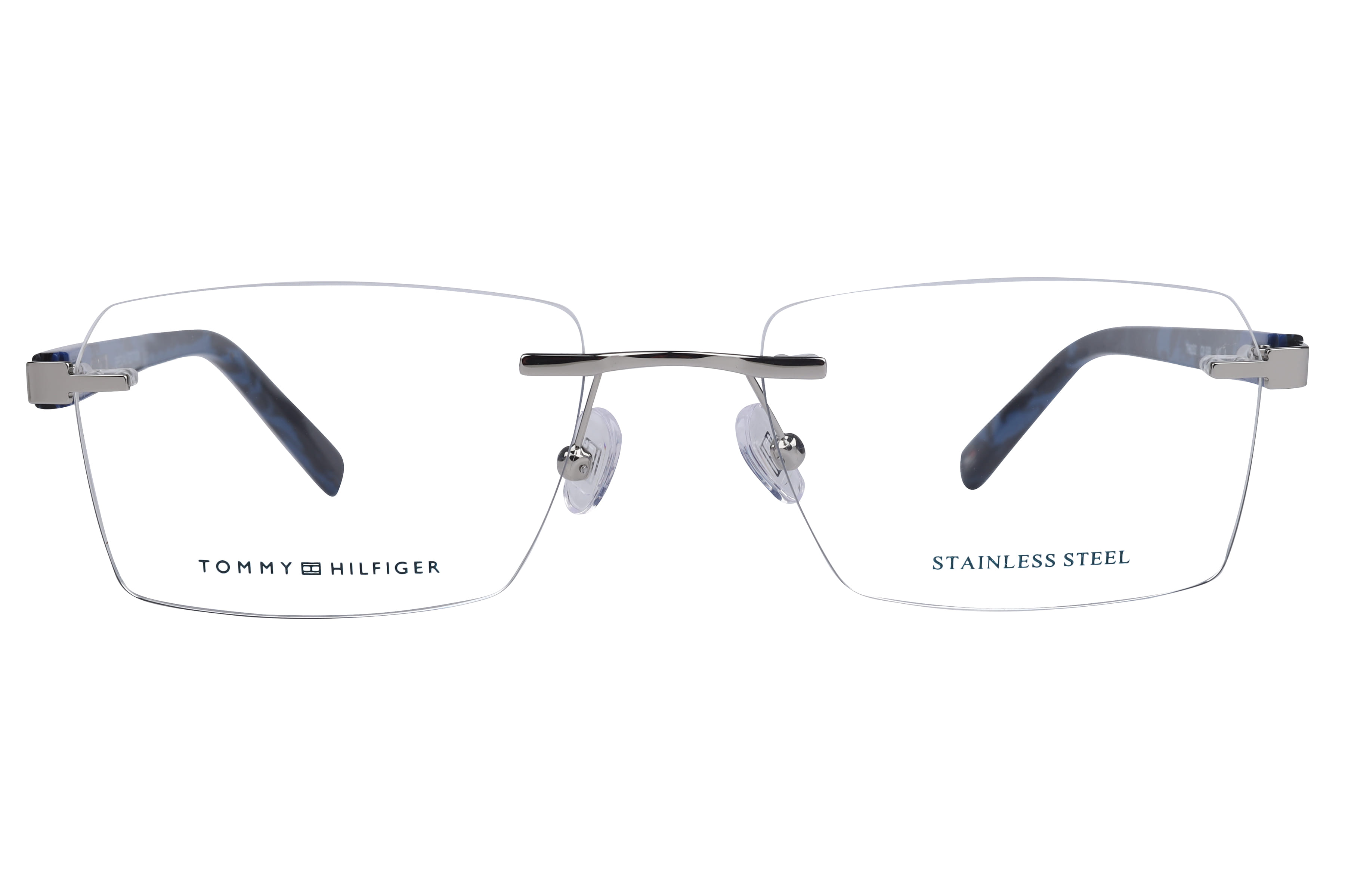 Tommy Hilfiger TH6352 Frame Silver Unisex RimLess Shell — Silver frame