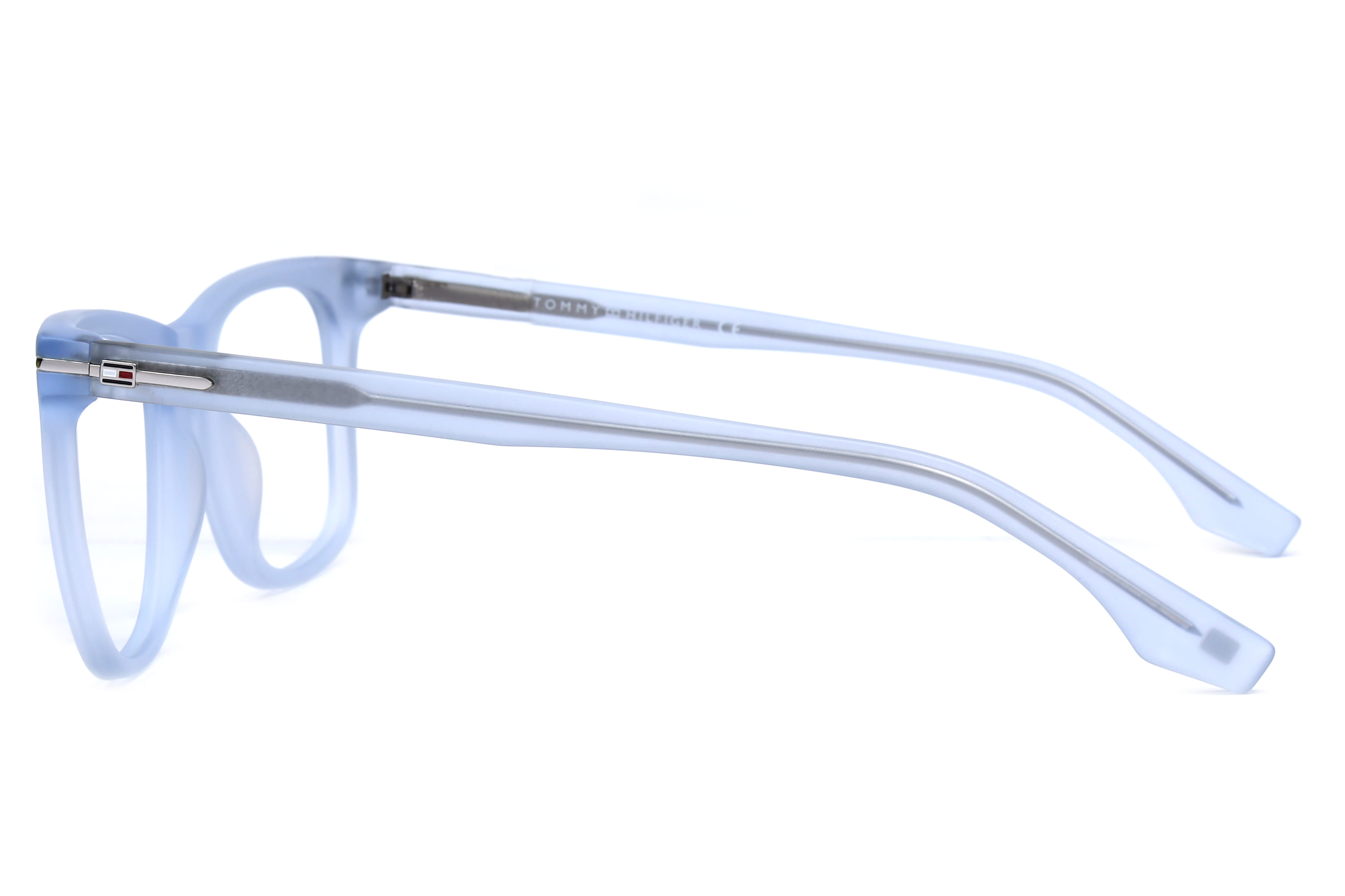 Tommy Hilfiger TH6344 Frame Transparent Blue Male Full Shell Frame — Transparent Blue frame — view 4