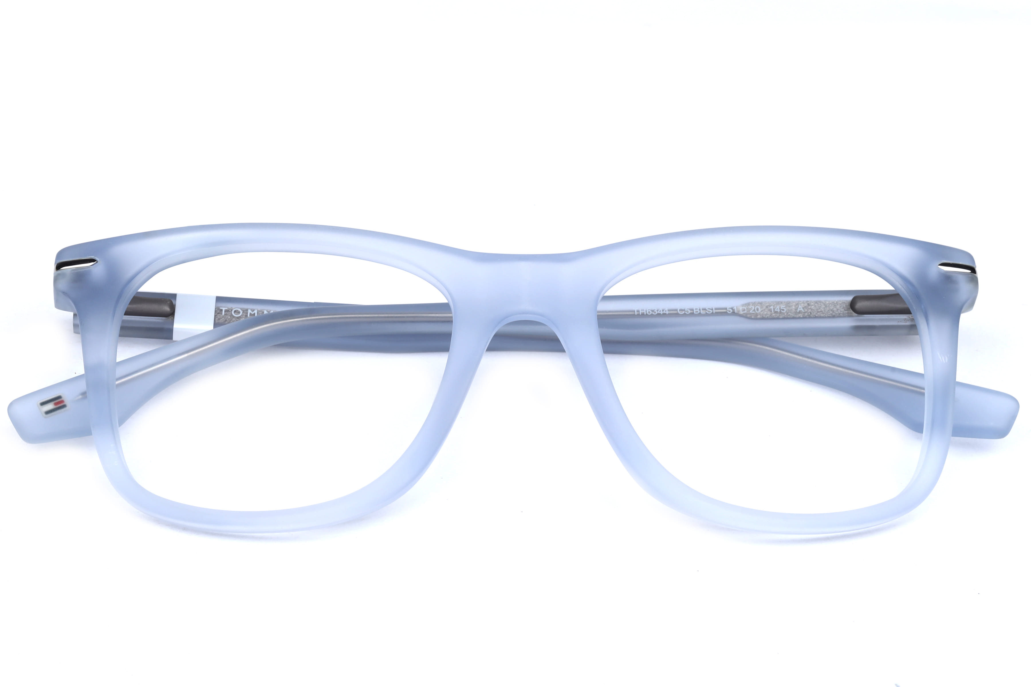 Tommy Hilfiger TH6344 Frame Transparent Blue Male Full Shell Frame — Transparent Blue frame — view 5