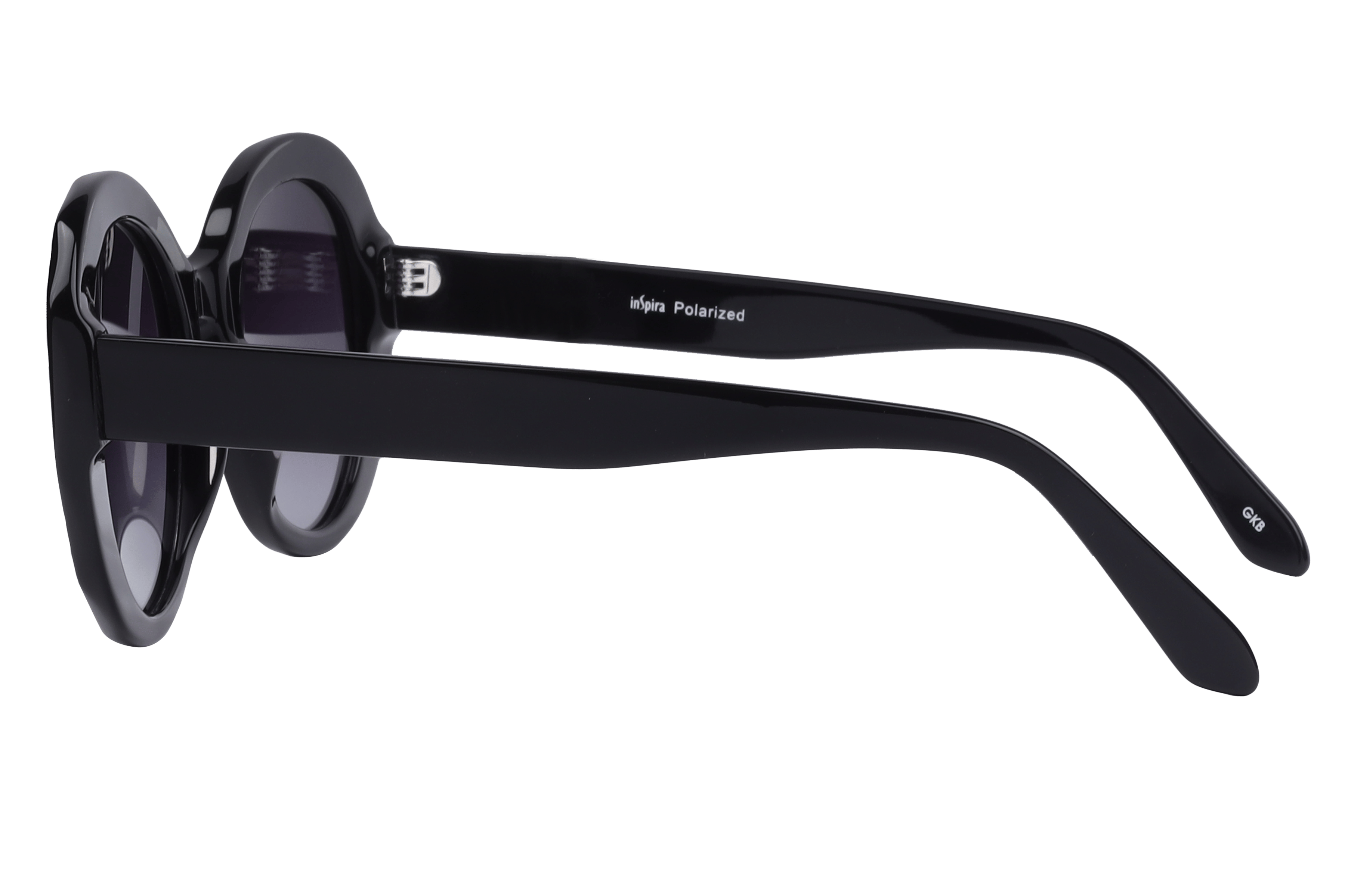 Inspira BS8046 Sunglass Black Female Full Shell Sunglass — Black frame — view 3