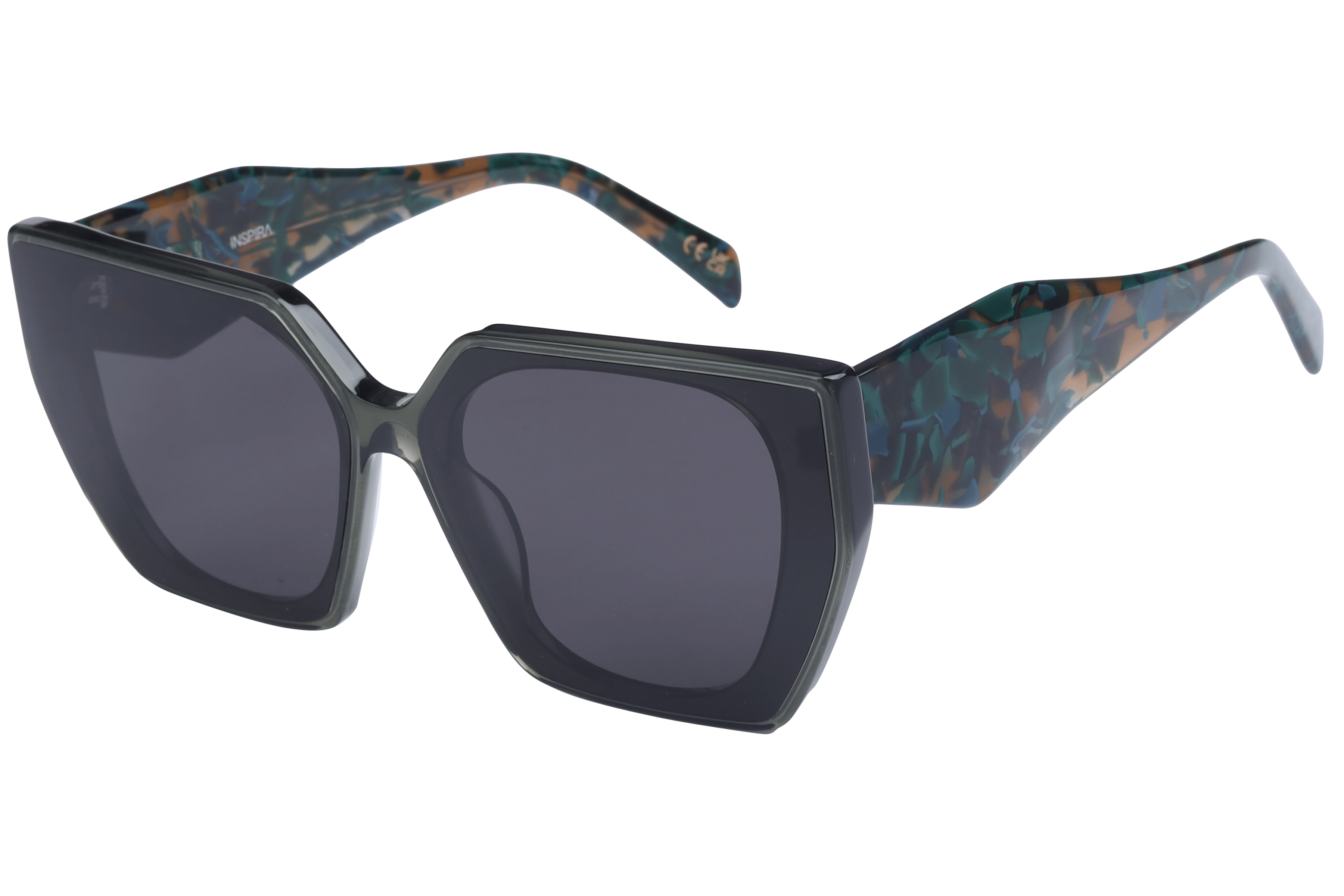 Inspira AT8685 Sunglass Transparent Green Female Full Shell — Transparent Green frame