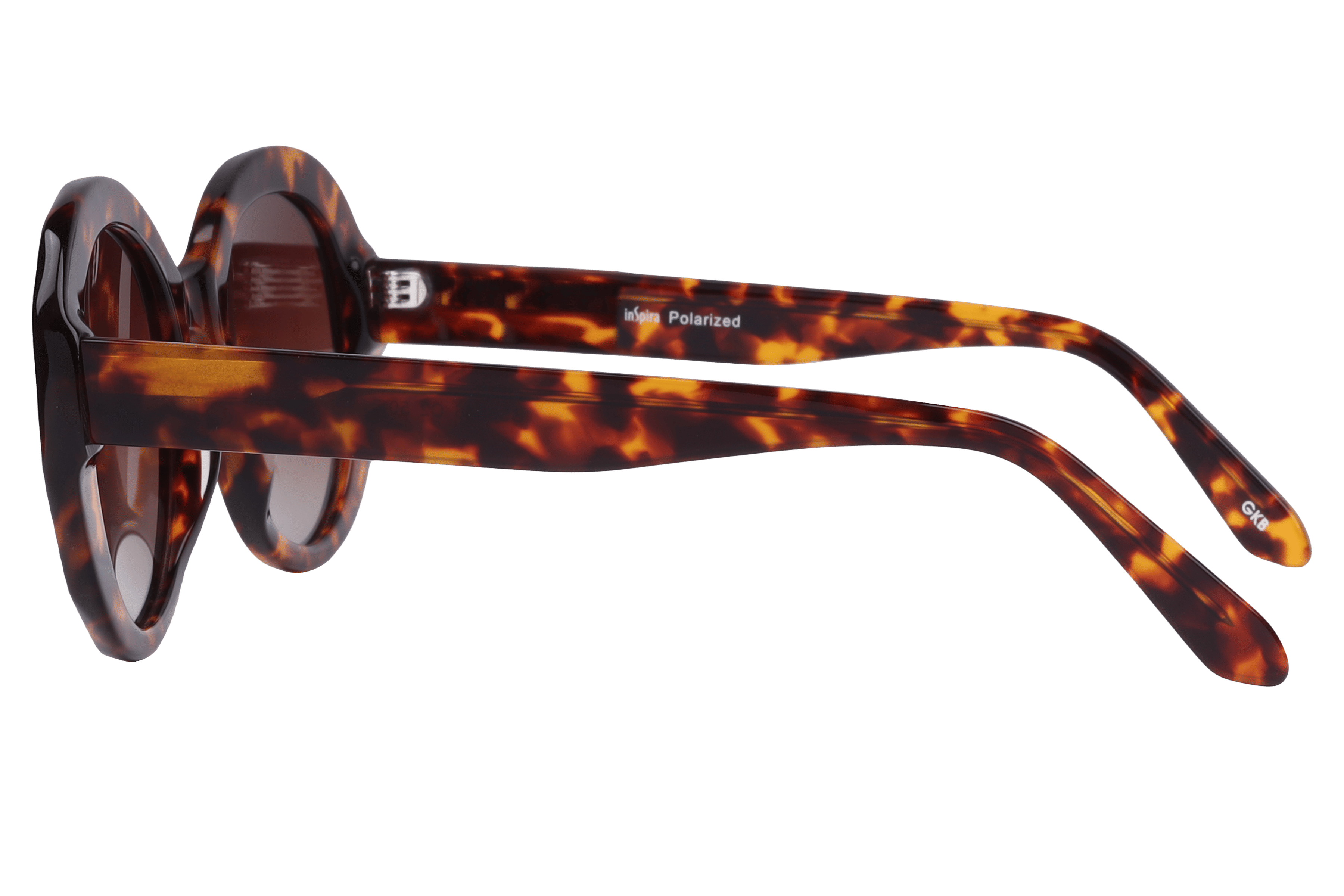 Inspira BS8046 Sunglass Havana Female Full Shell Sunglass — Havana frame — view 3