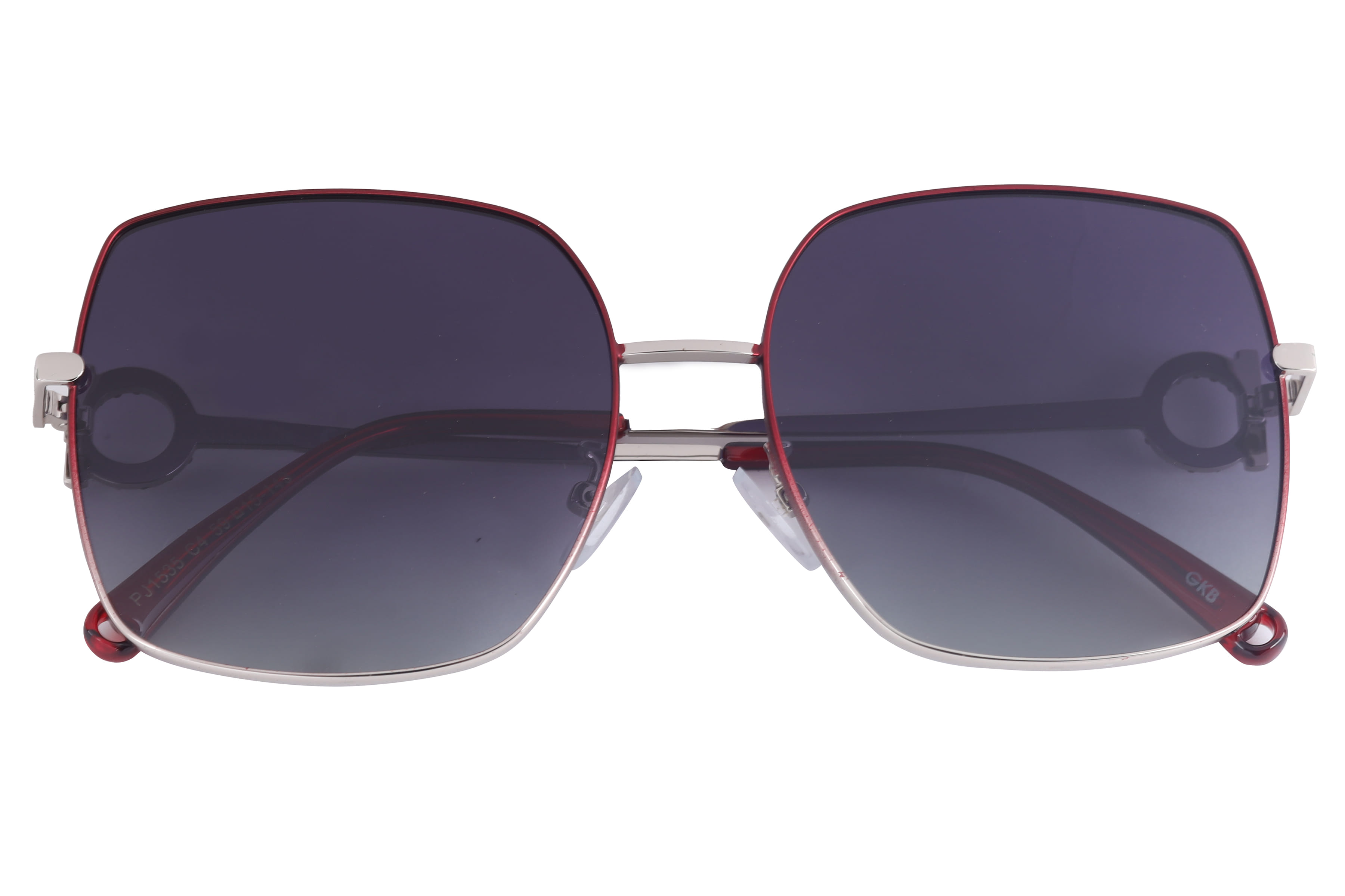 Inspira PJ1535 Sunglass Maroon Female Full Metal Sunglass — Maroon frame — view 3