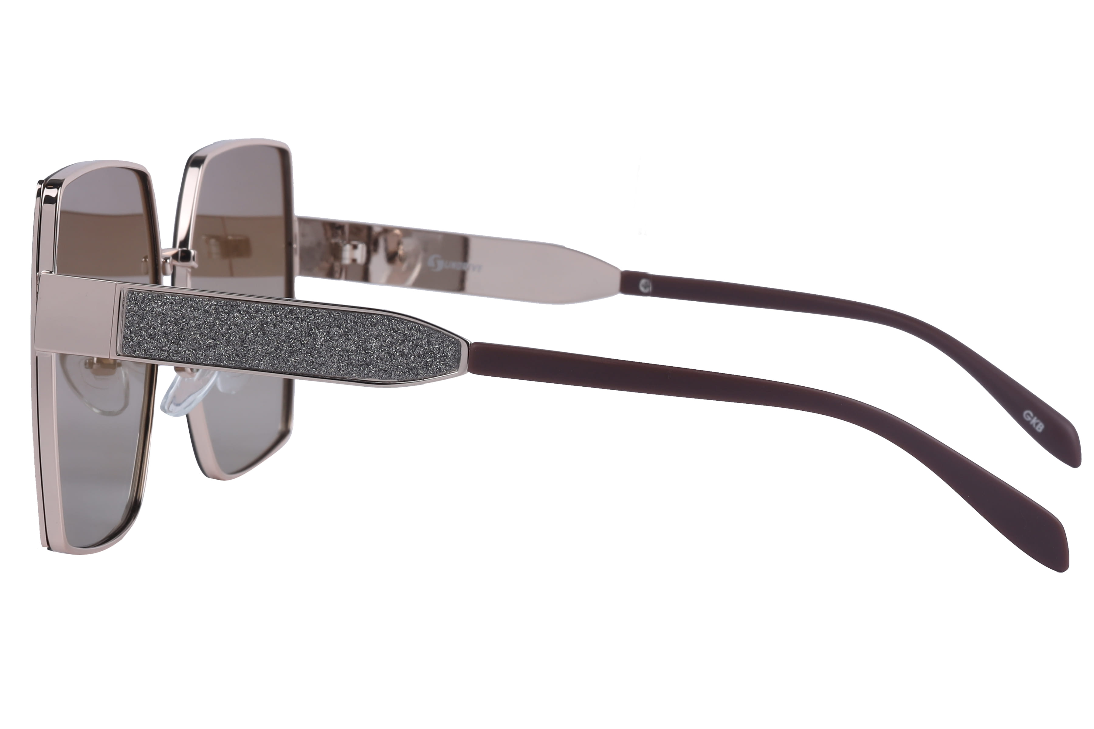 Inspira NJ1931 Sunglass Gold Female Full Metal Sunglass — Gold frame — view 3