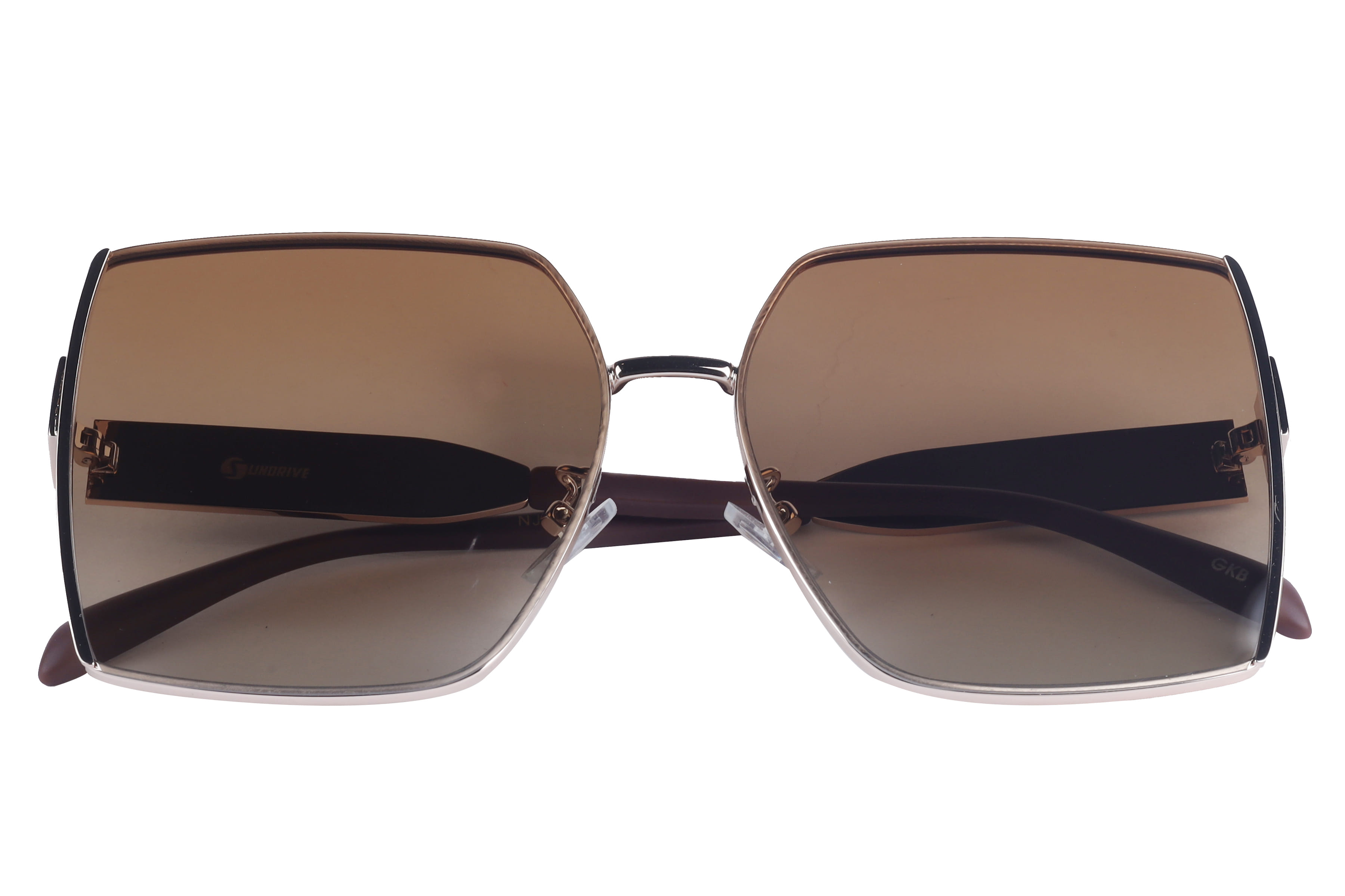 Inspira NJ1931 Sunglass Gold Female Full Metal Sunglass — Gold frame — view 4
