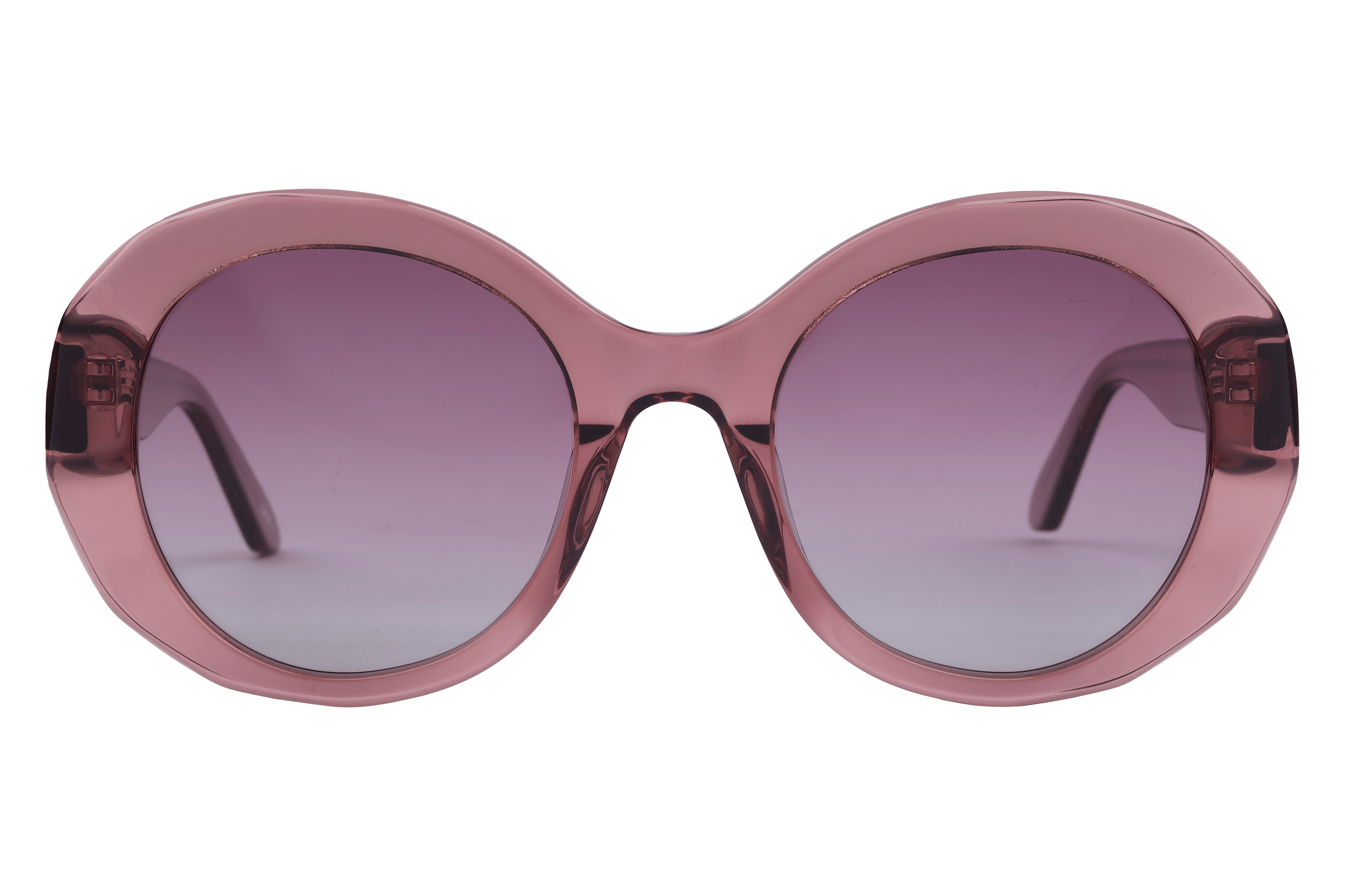 Inspira BS8046 Sunglass Transparent Pink Female Full Shell Sunglass — Transparent Pink frame — view 2