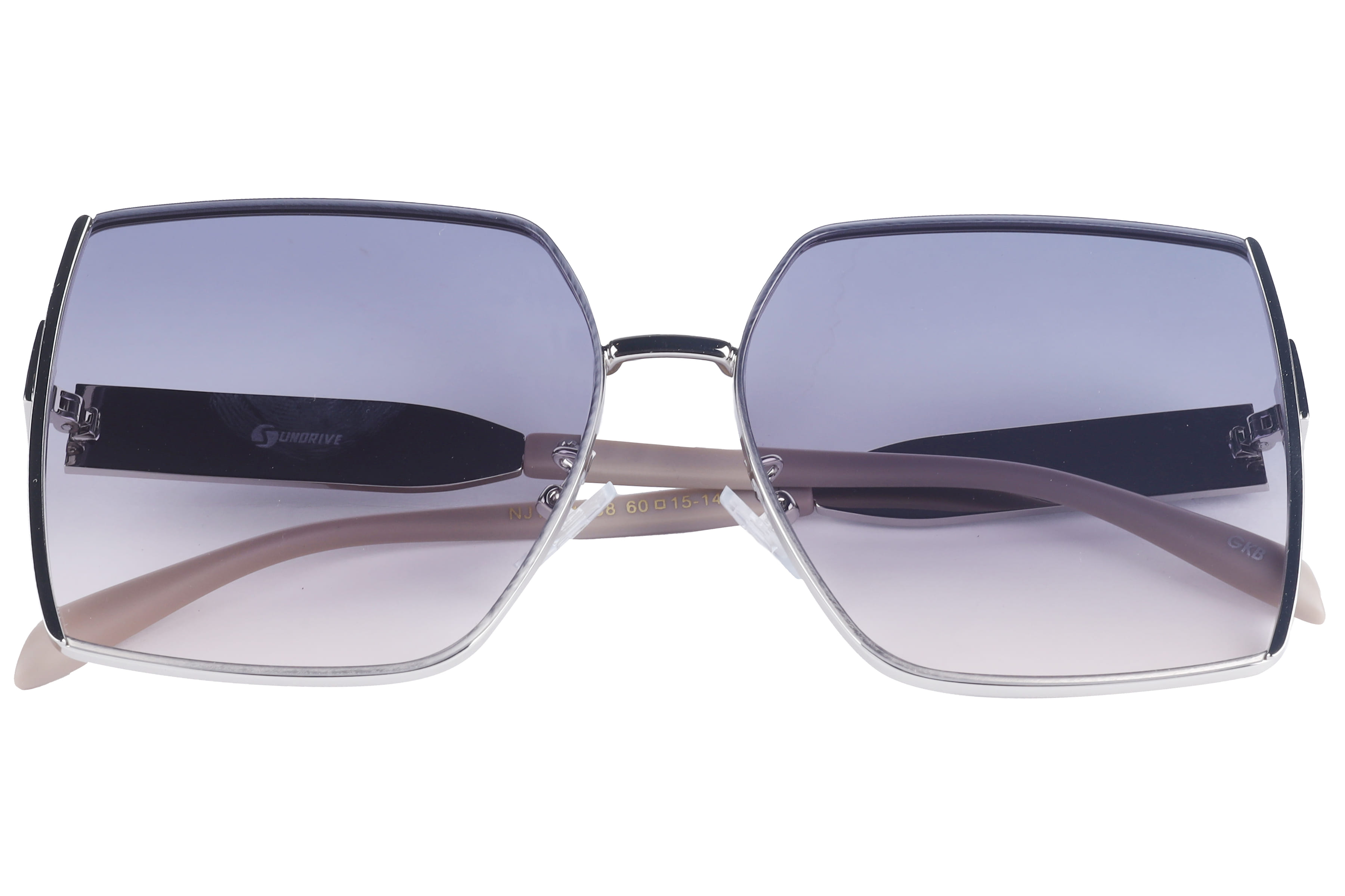 Inspira NJ1931 Sunglass Silver Female Full Metal Sunglass — Silver frame — view 3