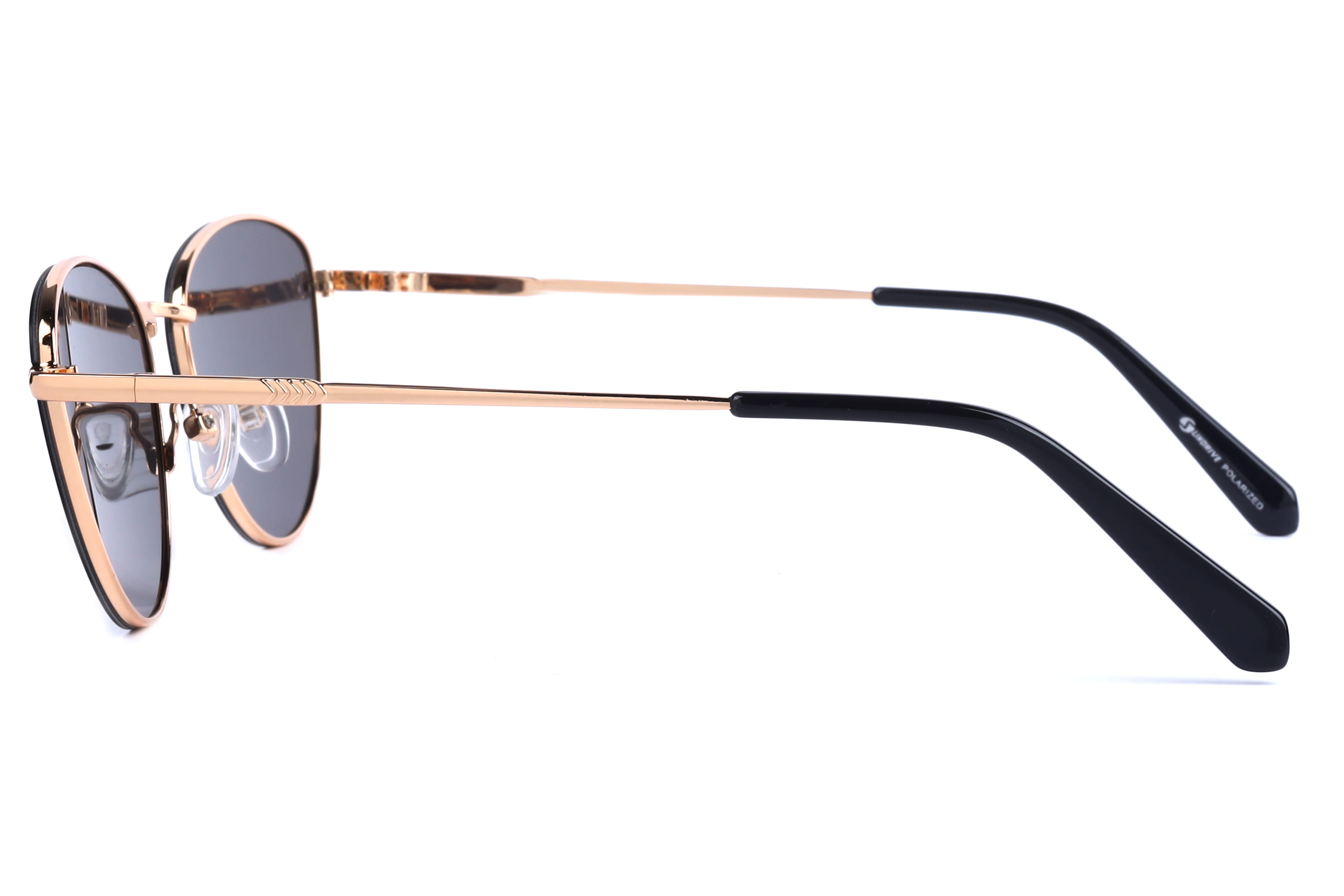 Inspira PZ5042 Sunglass Gold Female Full Metal Sunglass — Gold frame — view 3