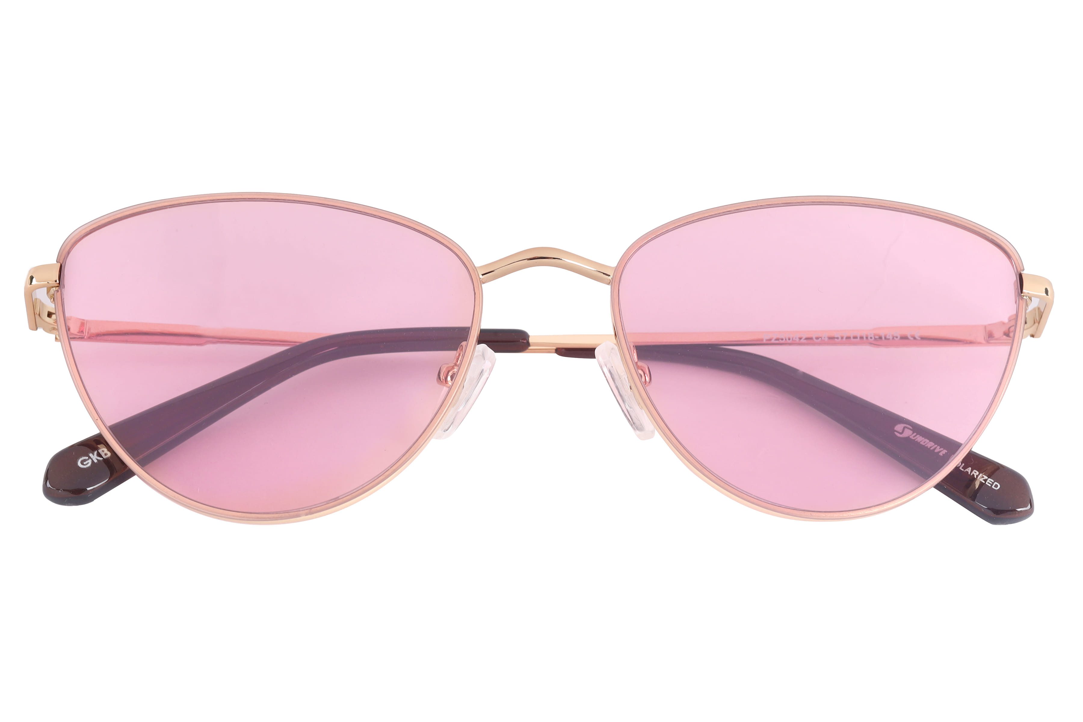 Inspira PZ5042 Sunglass Gold Female Full Metal Sunglass — Gold frame — view 4