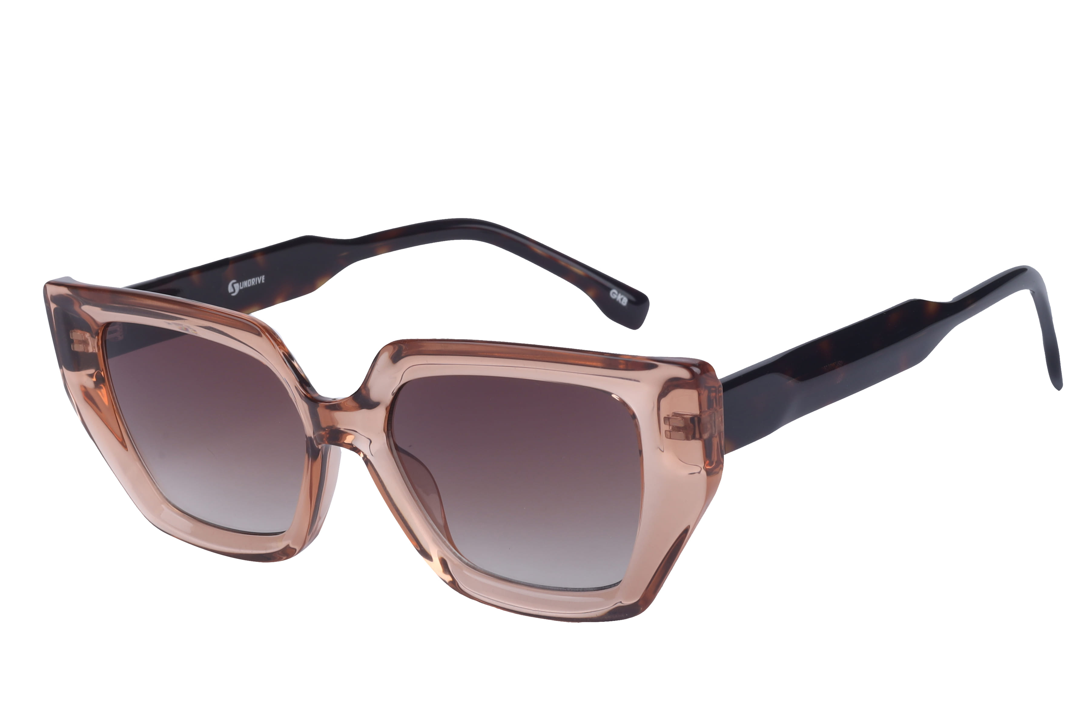 Inspira ATR8753 Sunglass Transparent Brown Female Full Shell Sunglass — Transparent Brown frame — view 1