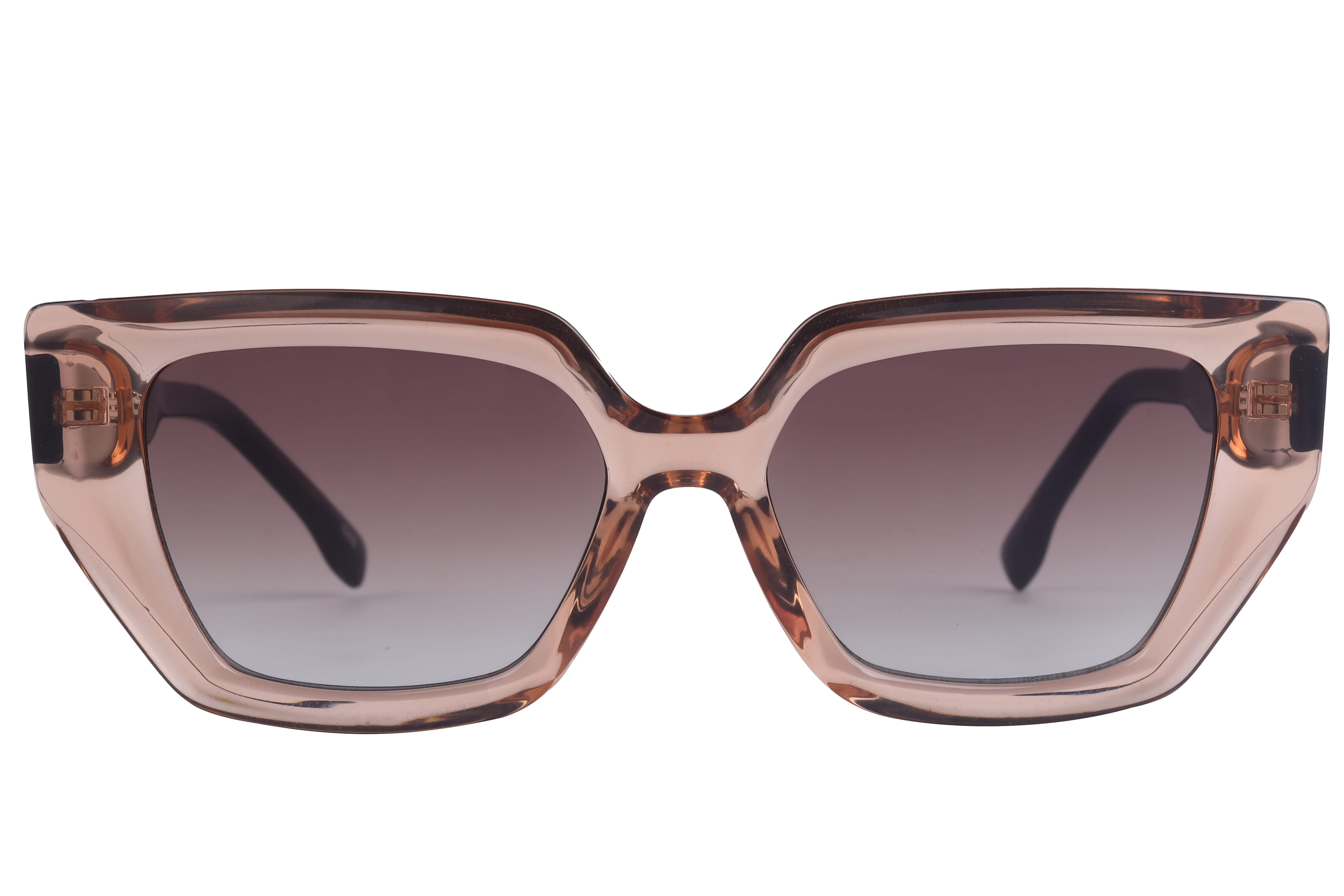 Inspira ATR8753 Sunglass Transparent Brown Female Full Shell — Transparent Brown frame