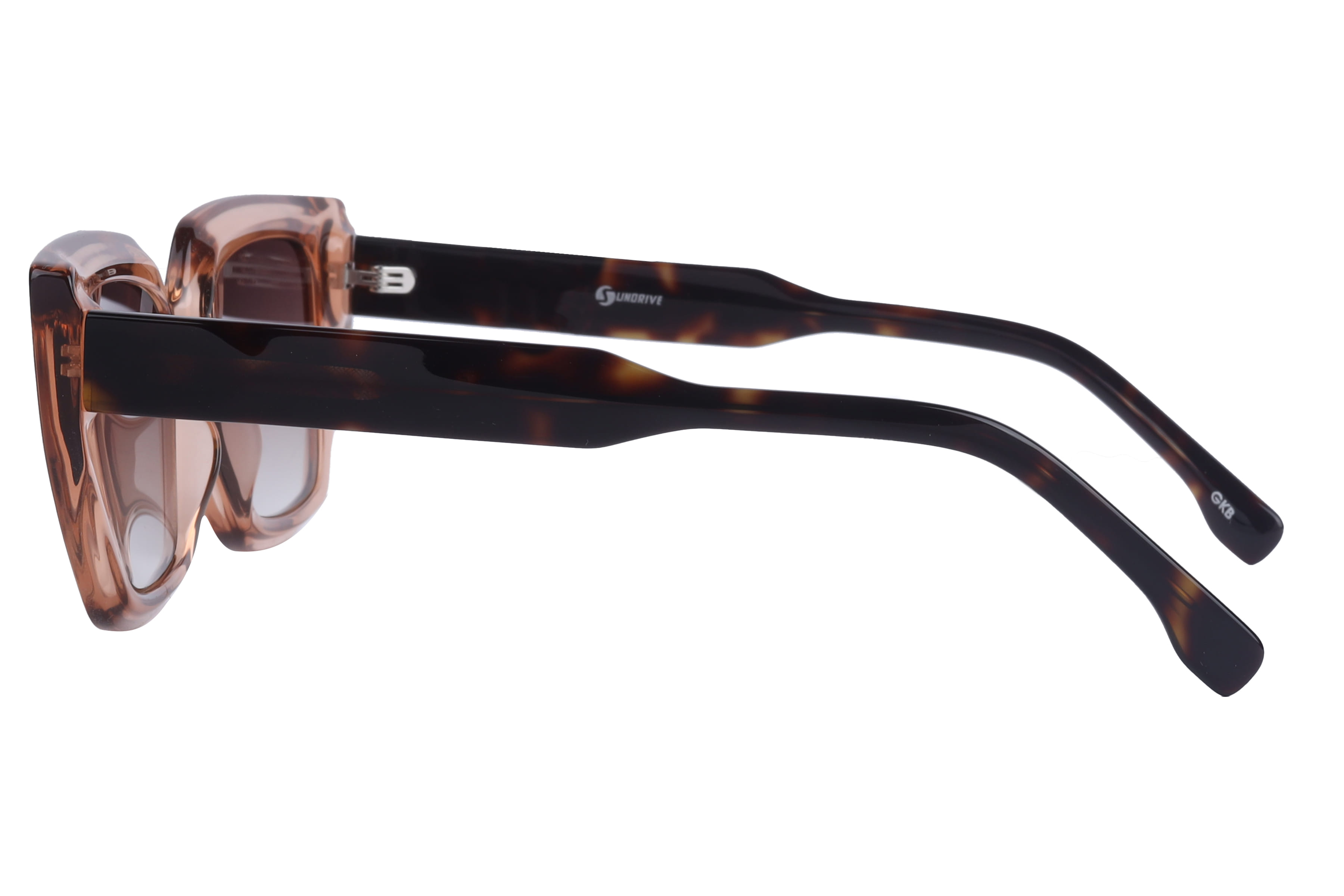 Inspira ATR8753 Sunglass Transparent Brown Female Full Shell Sunglass — Transparent Brown frame — view 3