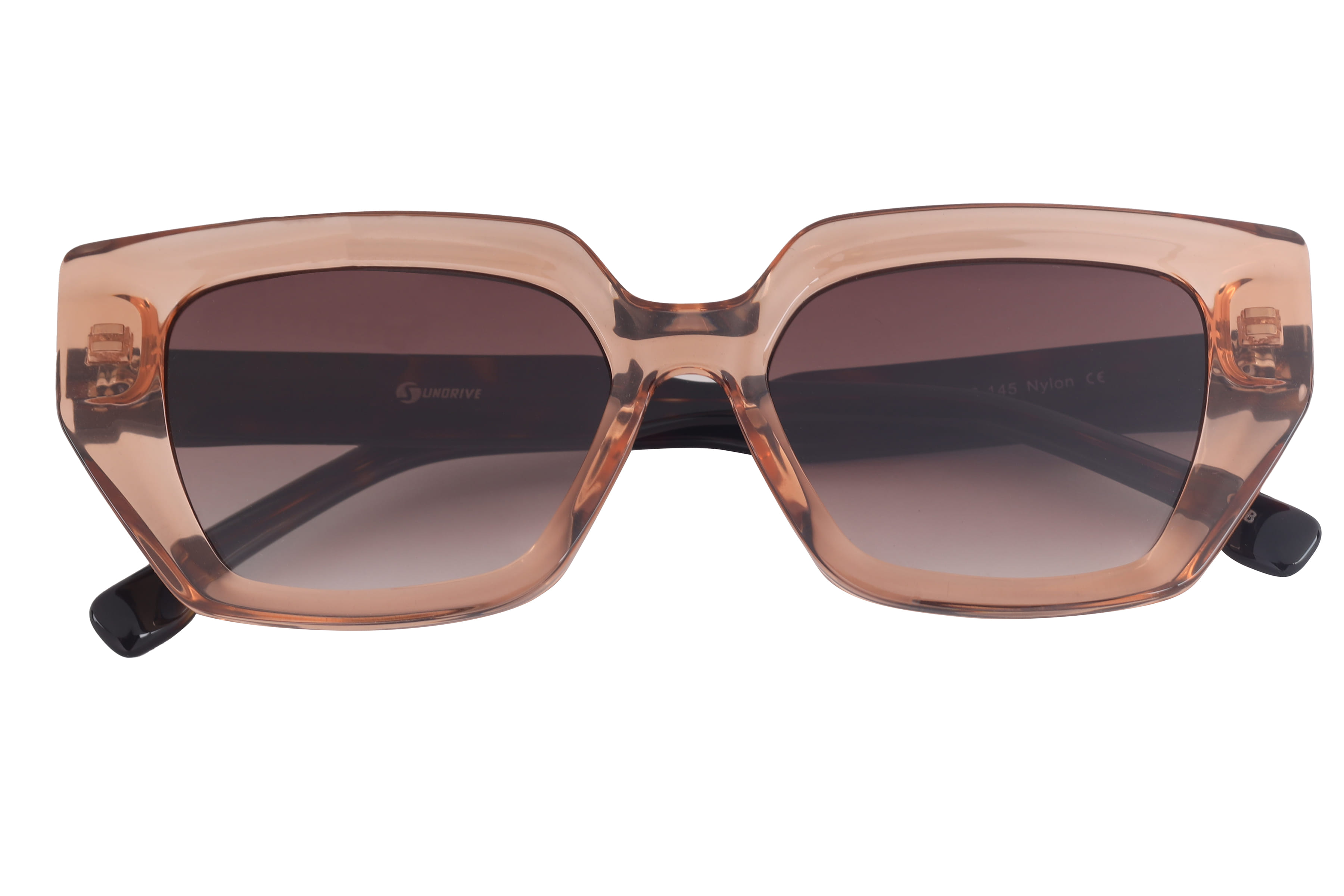Inspira ATR8753 Sunglass Transparent Brown Female Full Shell Sunglass — Transparent Brown frame — view 4