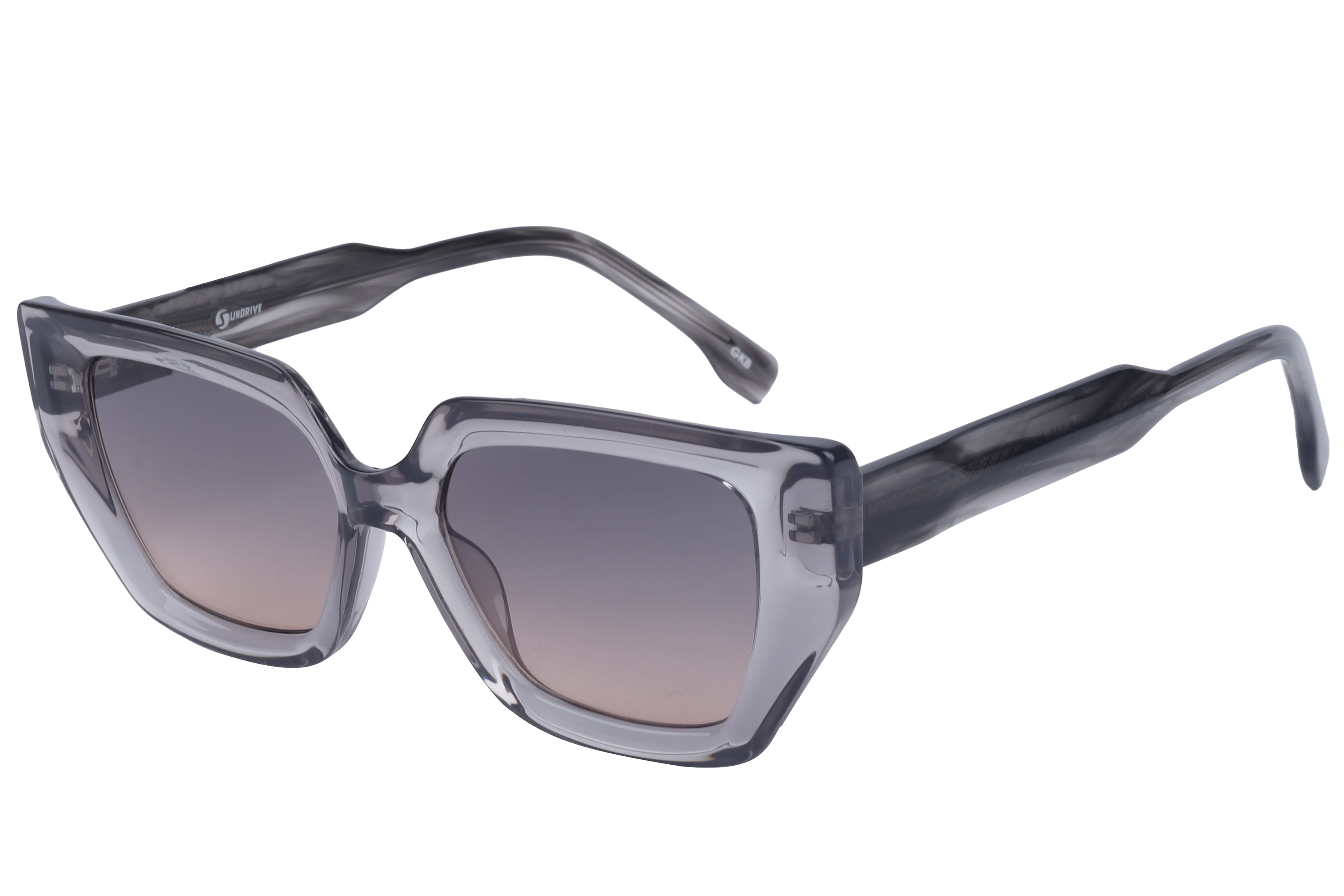 Inspira ATR8753 Sunglass Transparent Grey Female Full Shell Sunglass — Transparent Grey frame — view 1