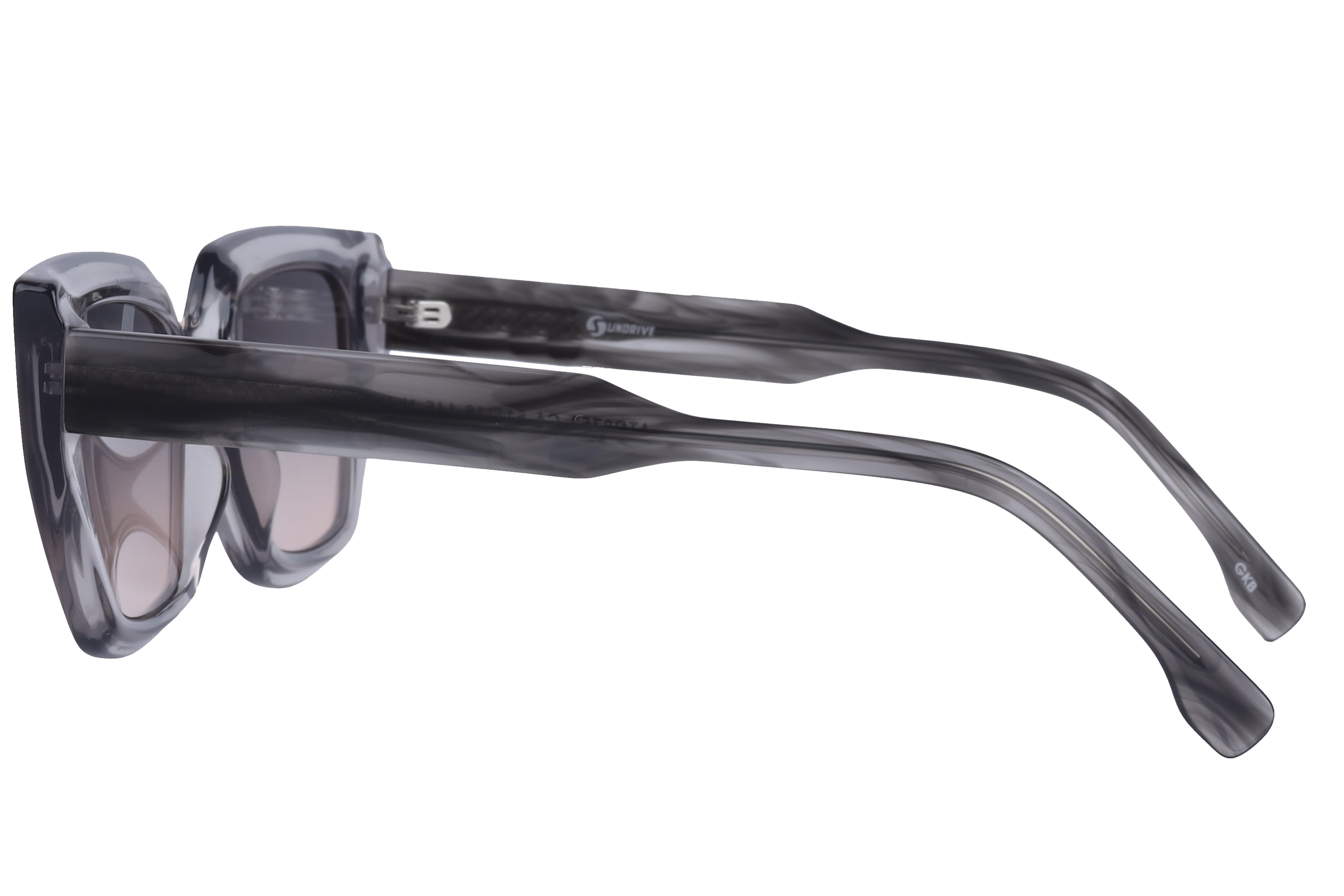 Inspira ATR8753 Sunglass Transparent Grey Female Full Shell Sunglass — Transparent Grey frame — view 3