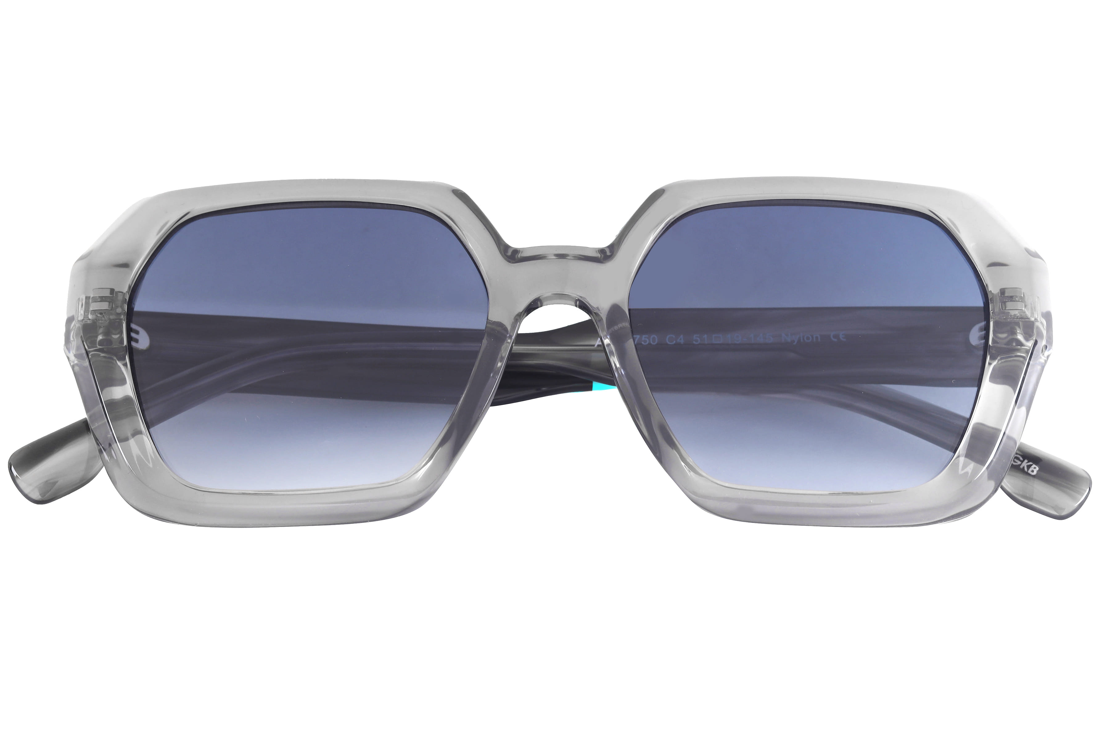Inspira ATR8750 Sunglass Transparent Grey Female Full Shell Sunglass — Transparent Grey frame — view 4