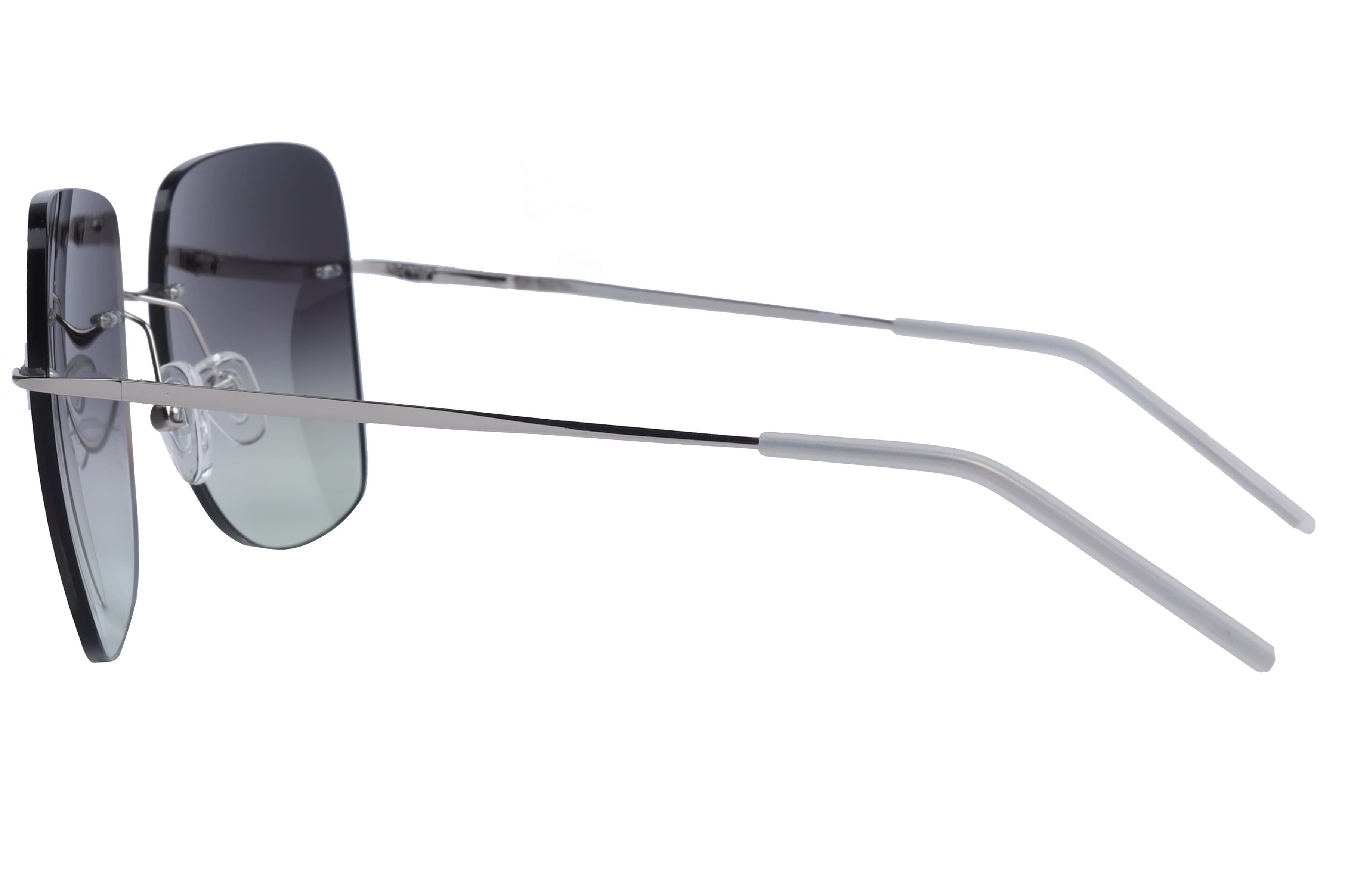 Inspira 15022 Sunglass Silver Female RimLess Metal Sunglass — view 2