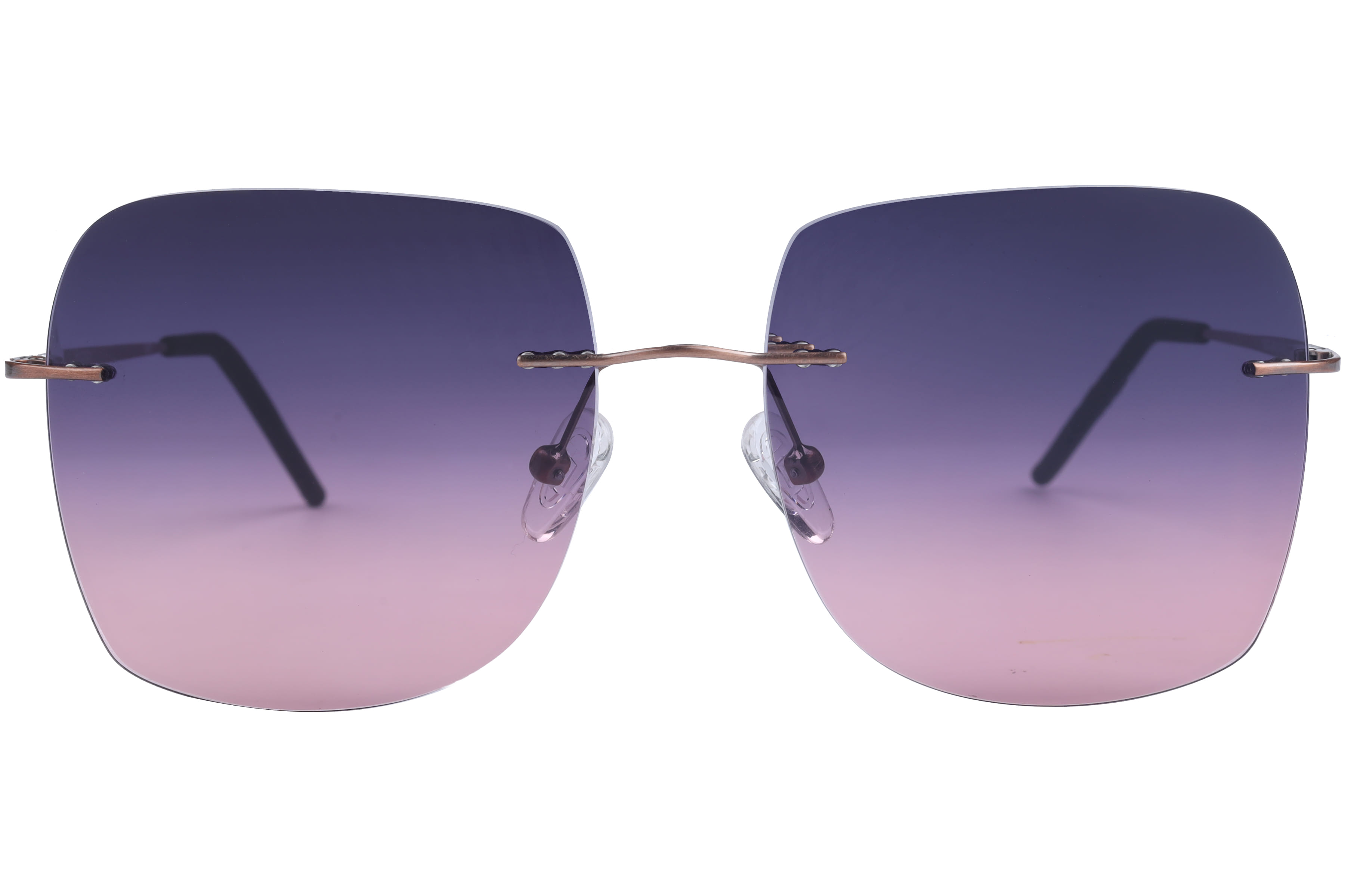Inspira 15022 Sunglass Brown Female RimLess Metal — Brown frame