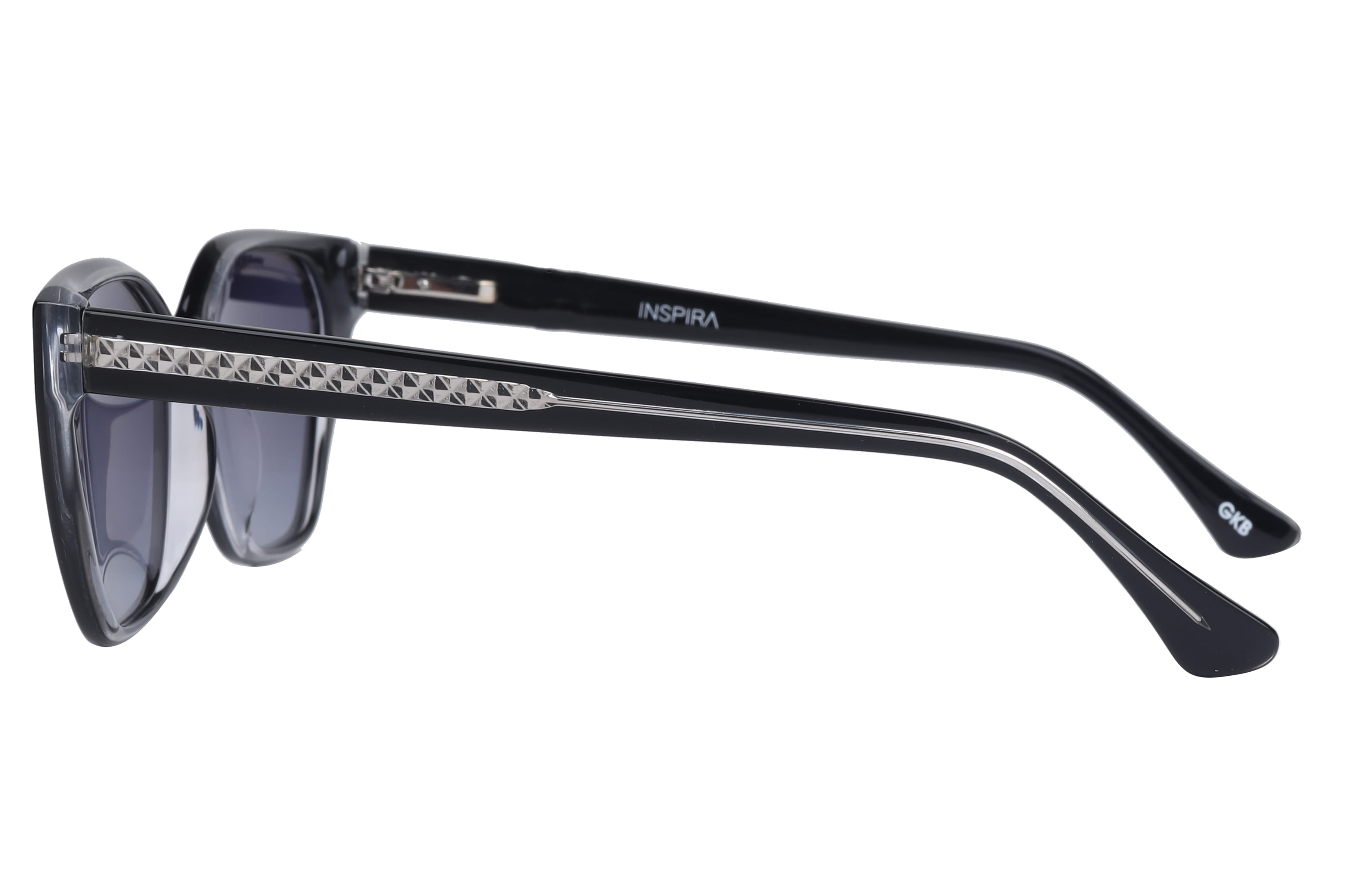 Inspira TD96032 Sunglass Black Female Full Shell Sunglass — Black frame — view 3